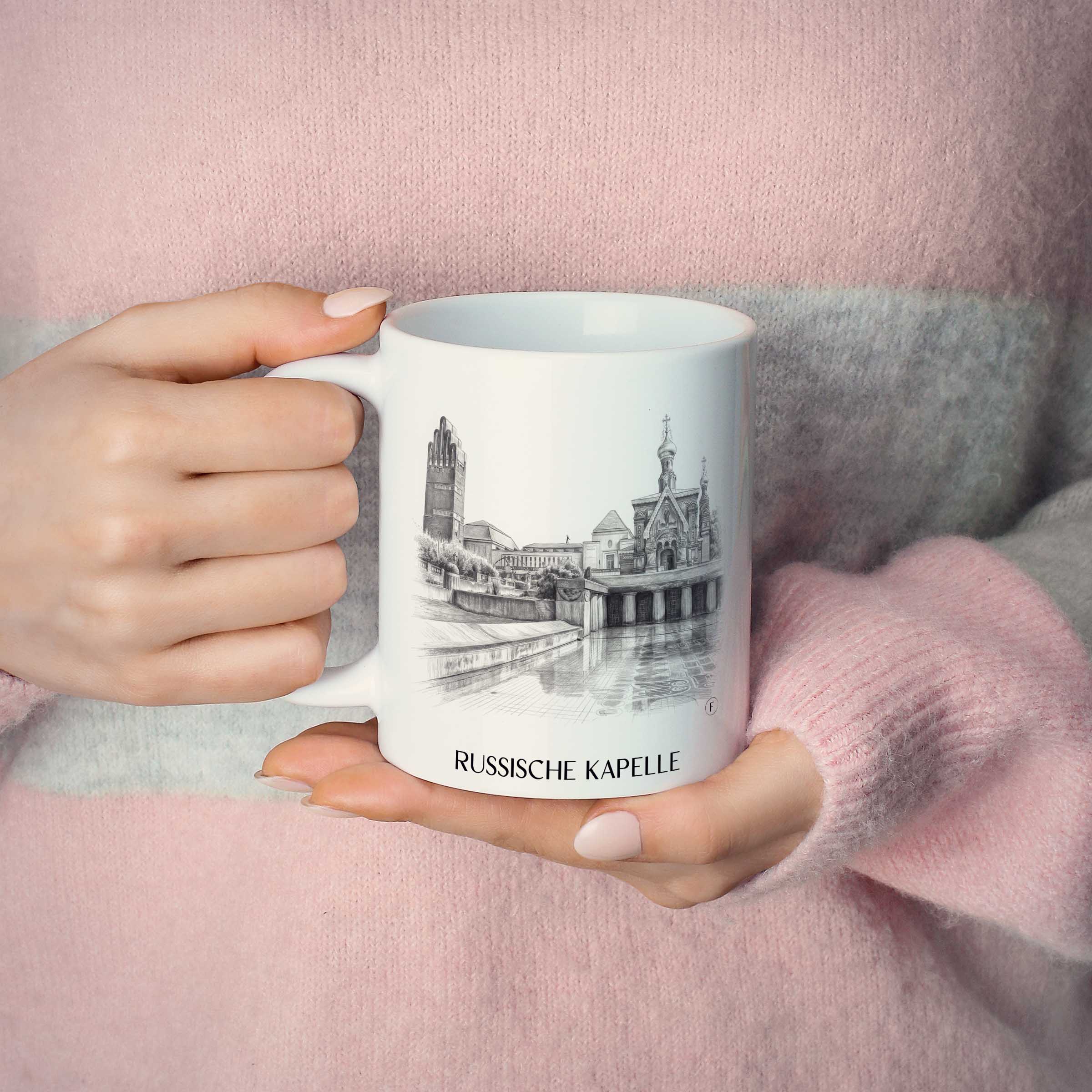 russische-kapelle-darmstadt-deutschland-kaffeebecher-bleistift-zeichnung-drawing
