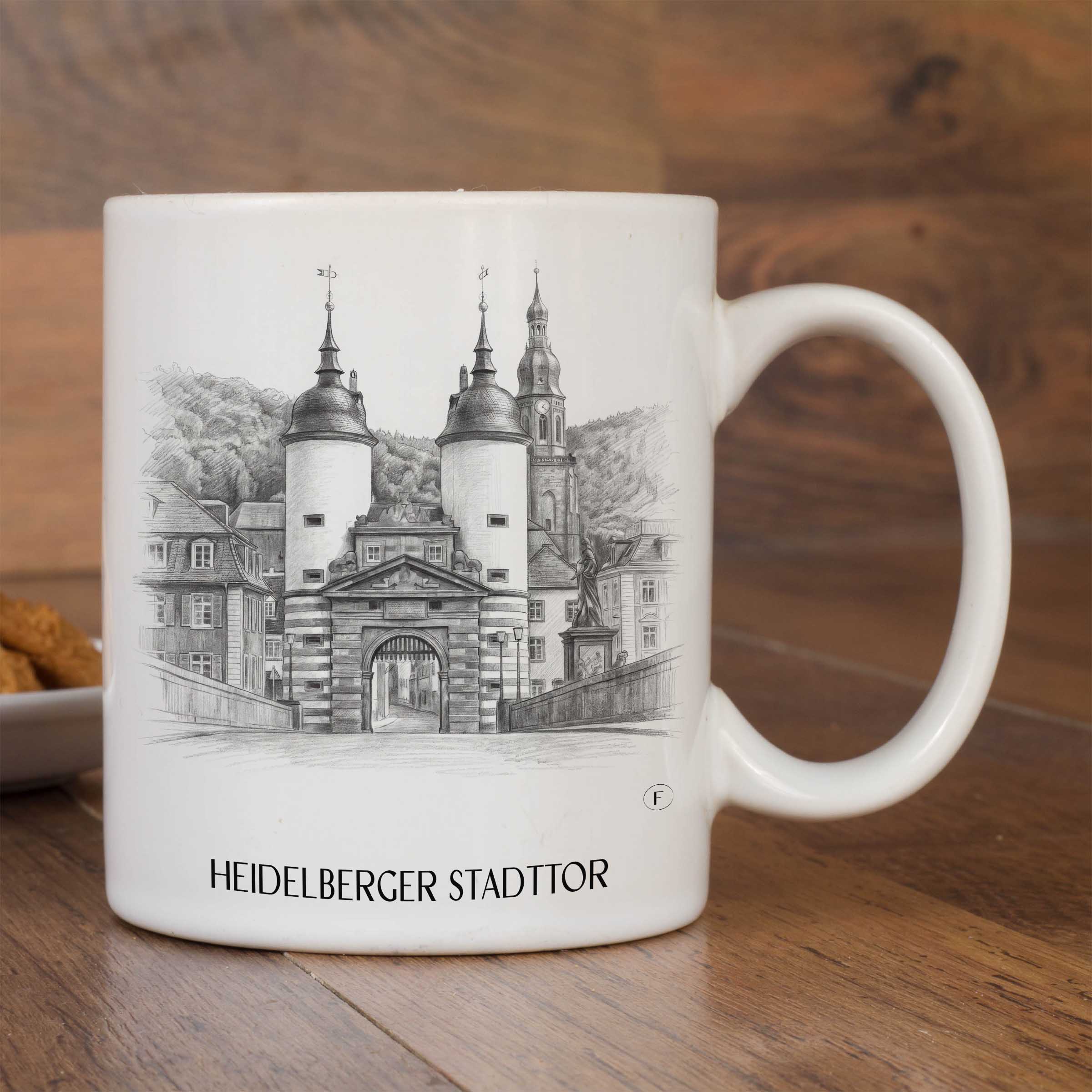 stadttor-heidelberg-deutschland-kaffeebecher-bleistift-zeichnung-drawing