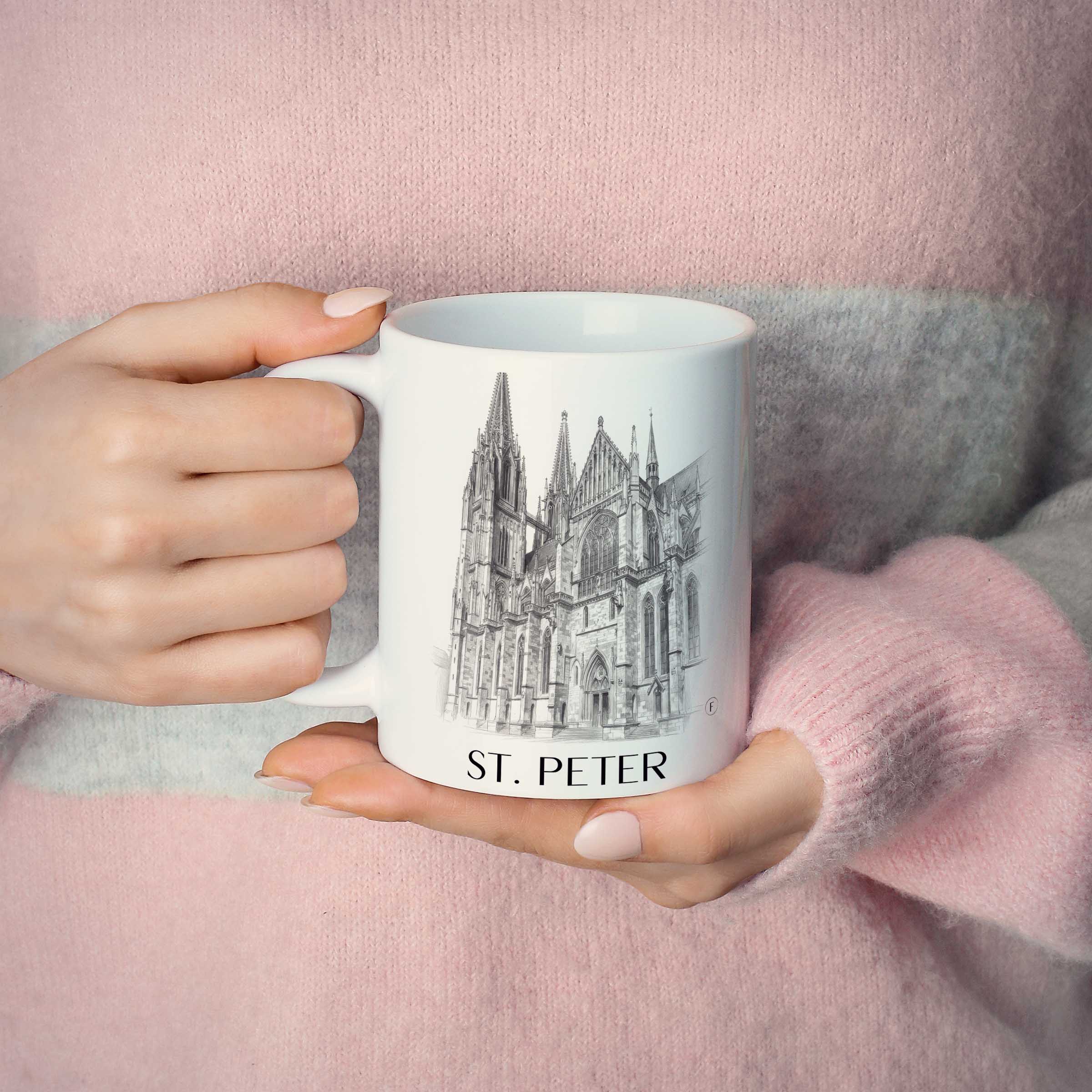 st.-peter-regensburg-deutschland-kaffeebecher-bleistift-zeichnung-drawing