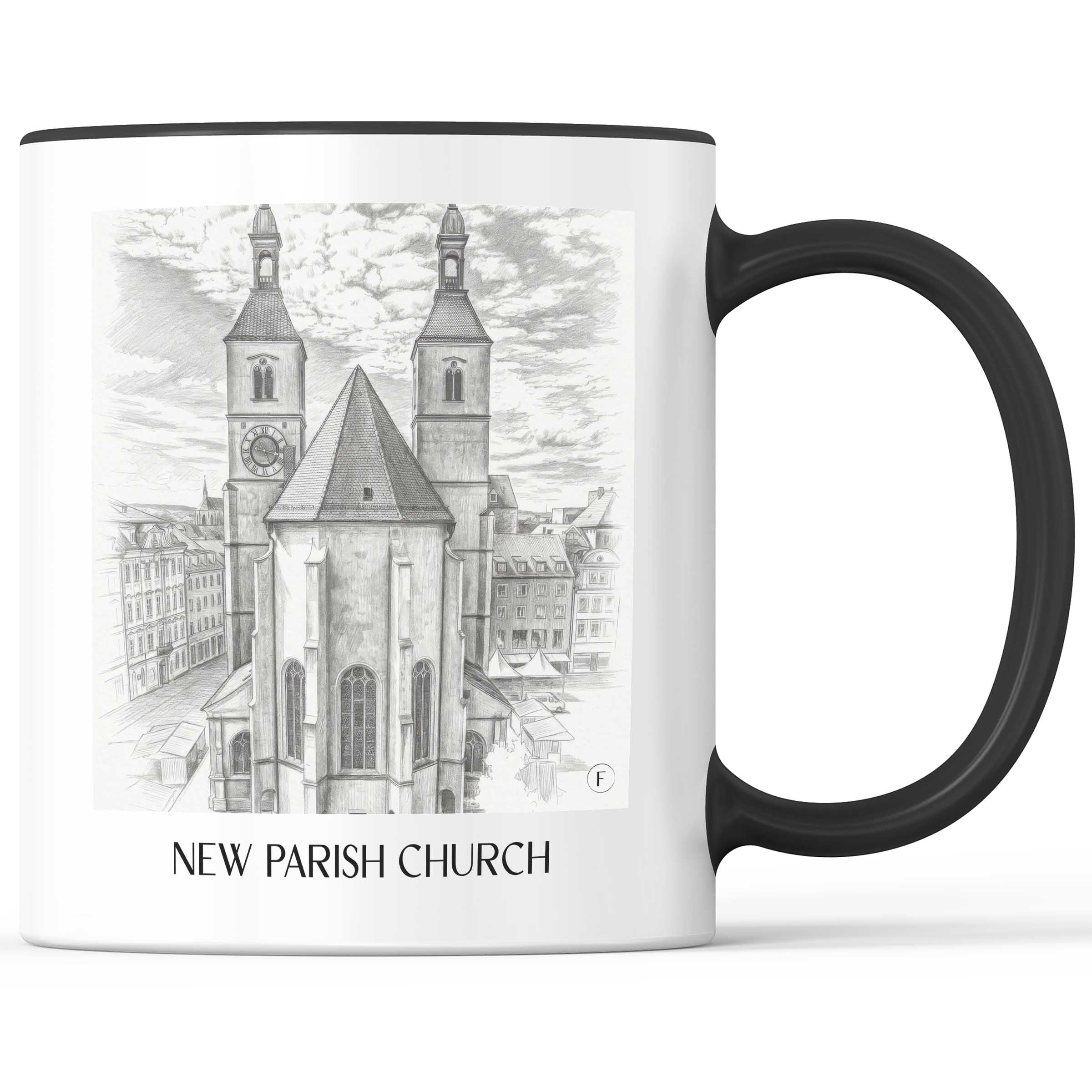 Neupfarrkirche Kaffeebecher - Regensburg - Deutschland Becher - Kaffeetasse im Zeichnung Stil