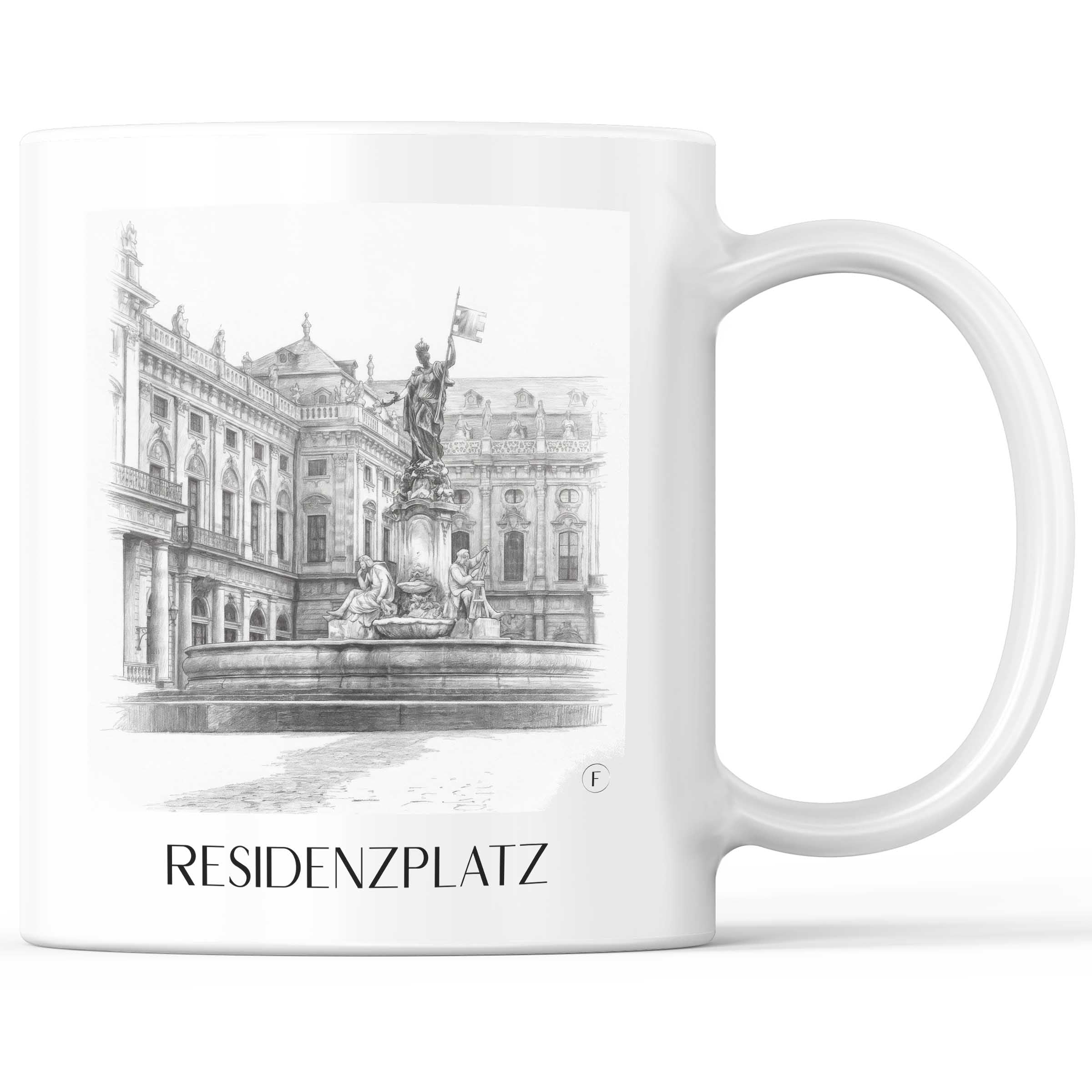 residenzplatz-würzburg-deutschland-kaffeebecher-bleistift-zeichnung-drawing