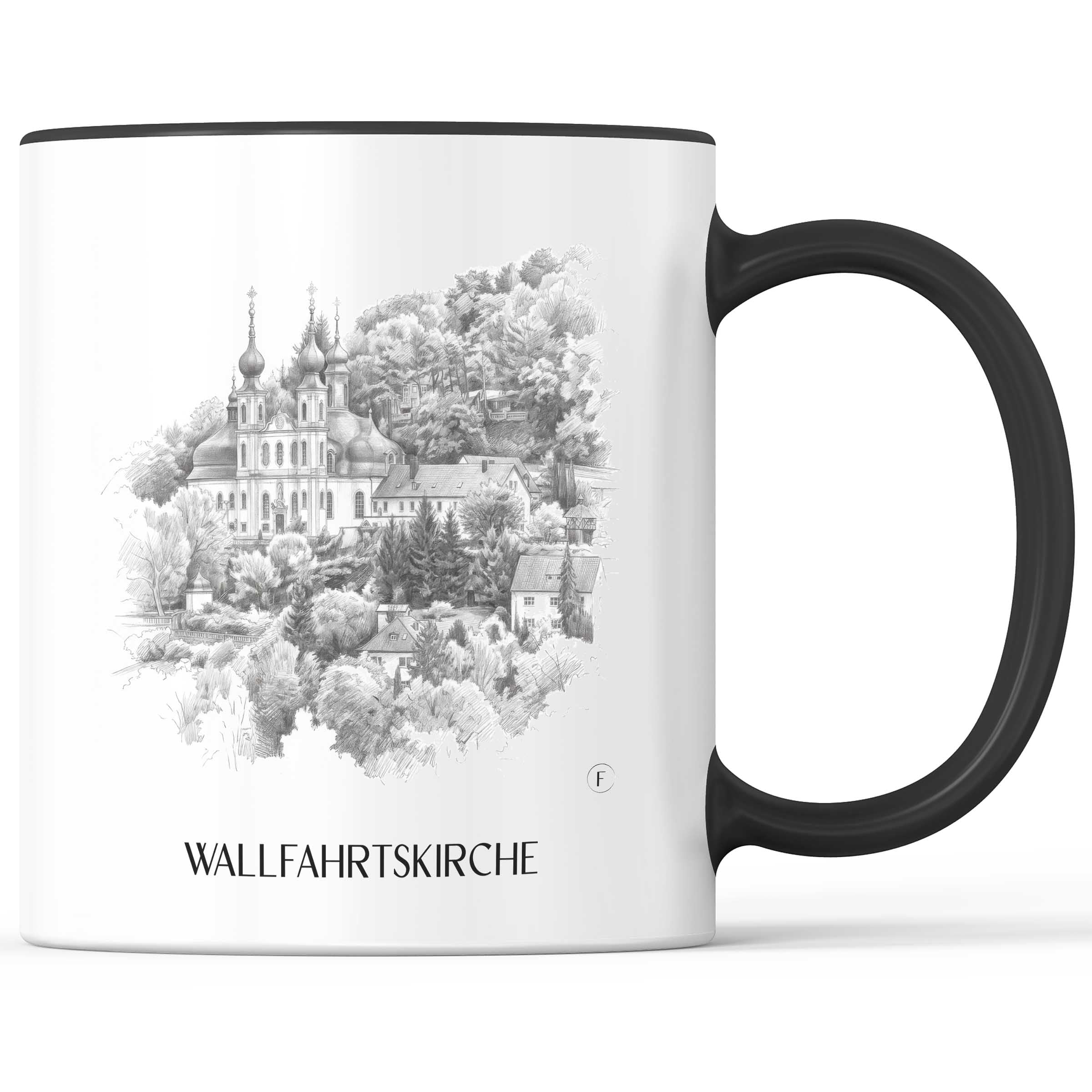 wallfahrtskirche-würzburg-deutschland-kaffeebecher-bleistift-zeichnung-drawing