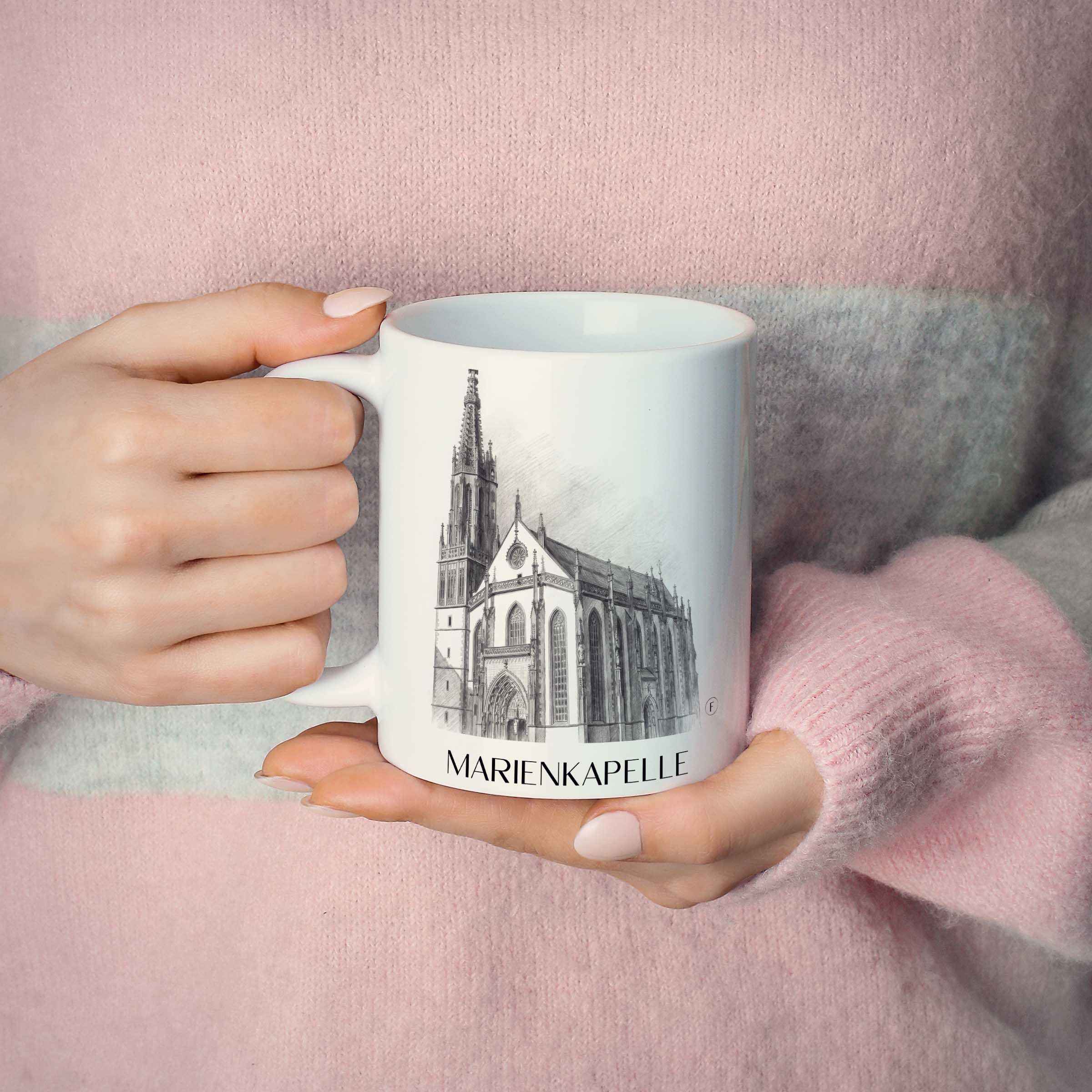 marienkapelle-würzburg-deutschland-kaffeebecher-bleistift-zeichnung-drawing