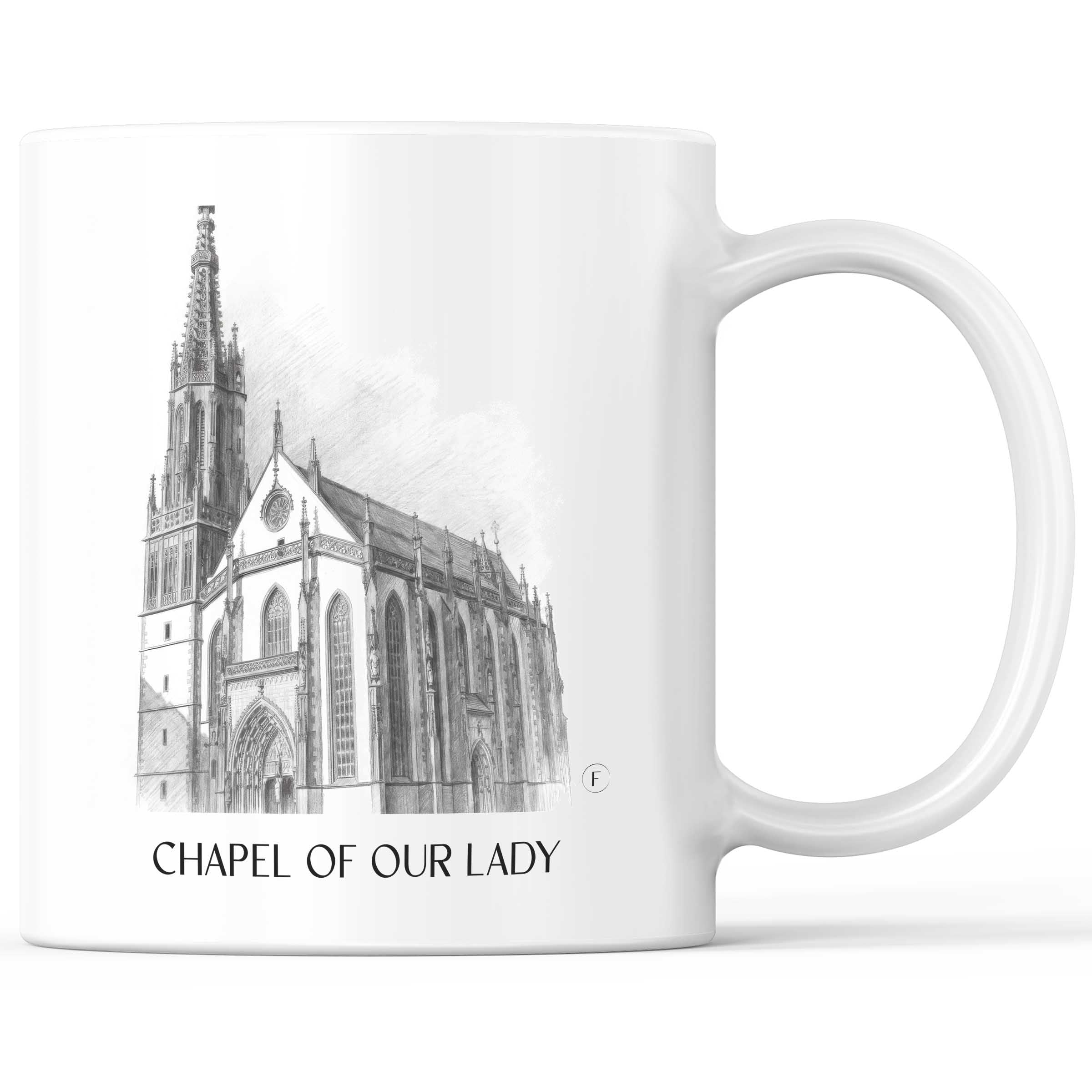 Marienkapelle Kaffeebecher - Würzburg - Deutschland Becher - Kaffeetasse im Zeichnung Stil