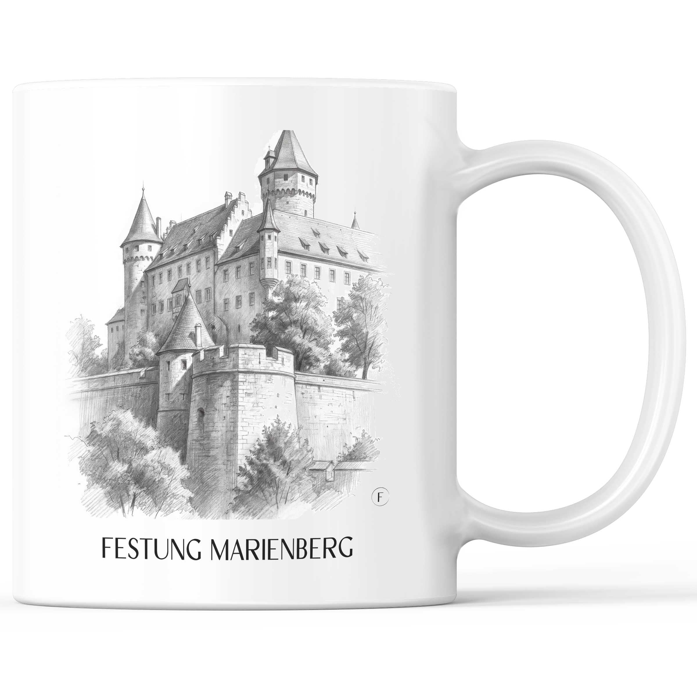 festung-marienberg-würzburg-deutschland-kaffeebecher-bleistift-zeichnung-drawing
