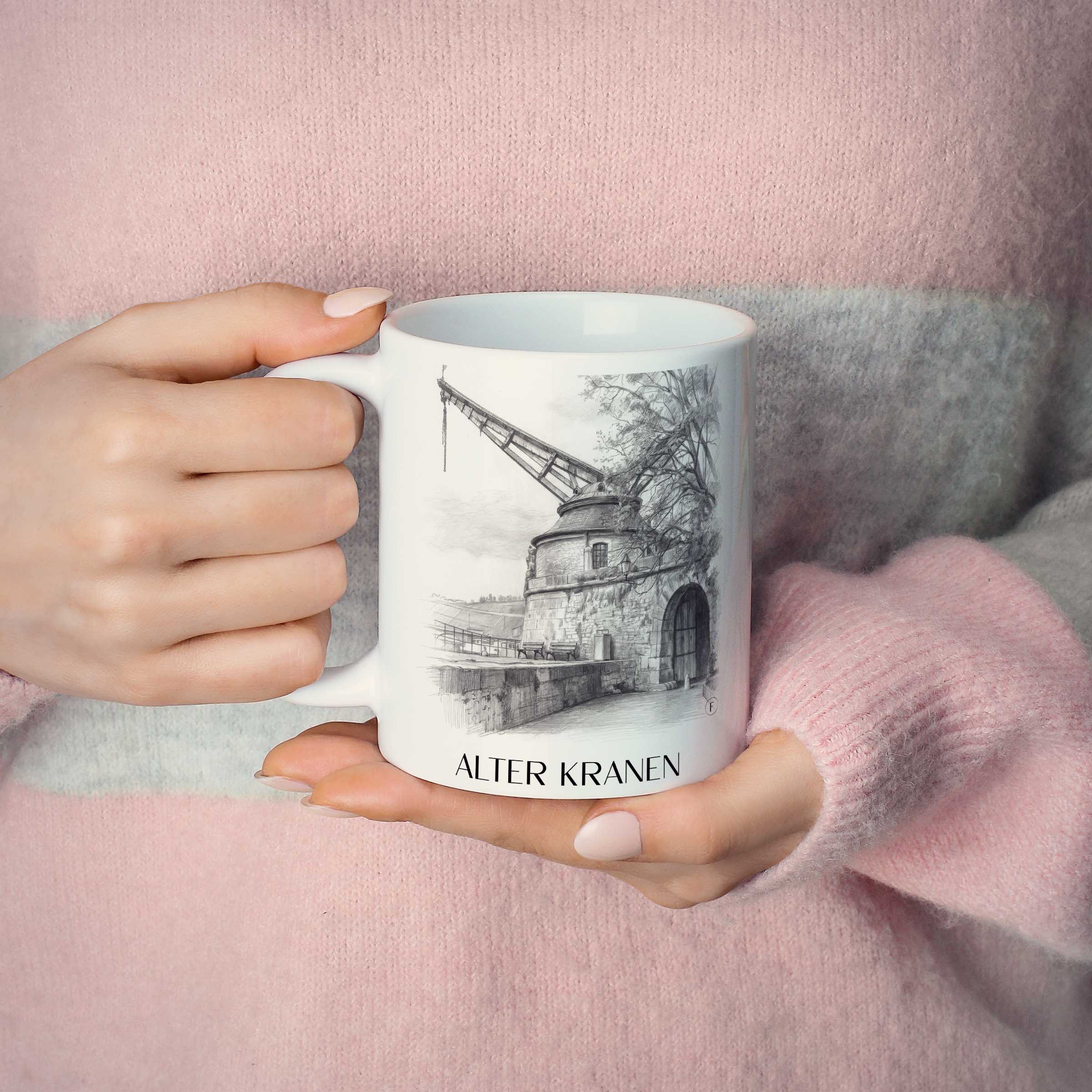 alter-kranen-würzburg-deutschland-kaffeebecher-bleistift-zeichnung-drawing