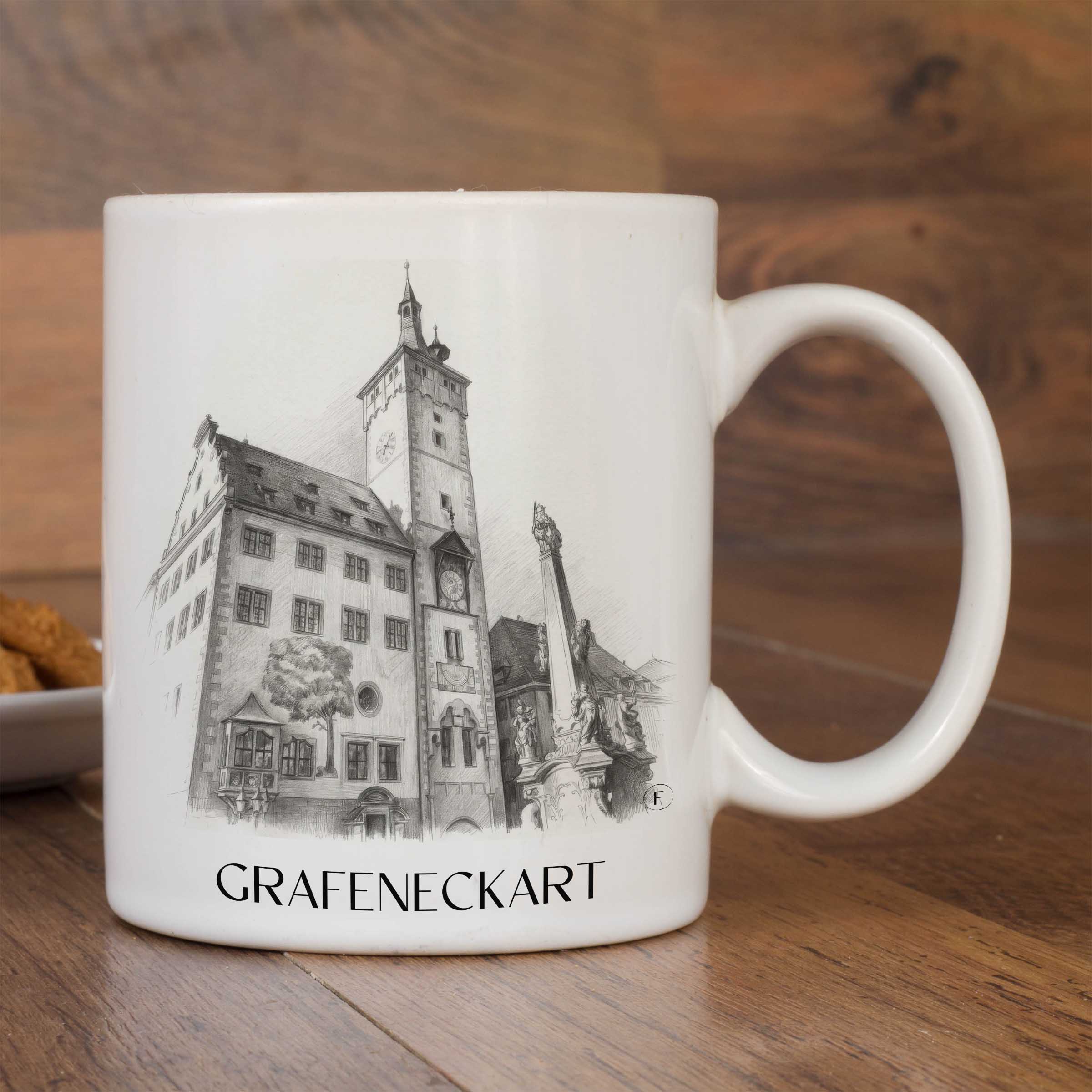 grafeneckart-würzburg-deutschland-kaffeebecher-bleistift-zeichnung-drawing