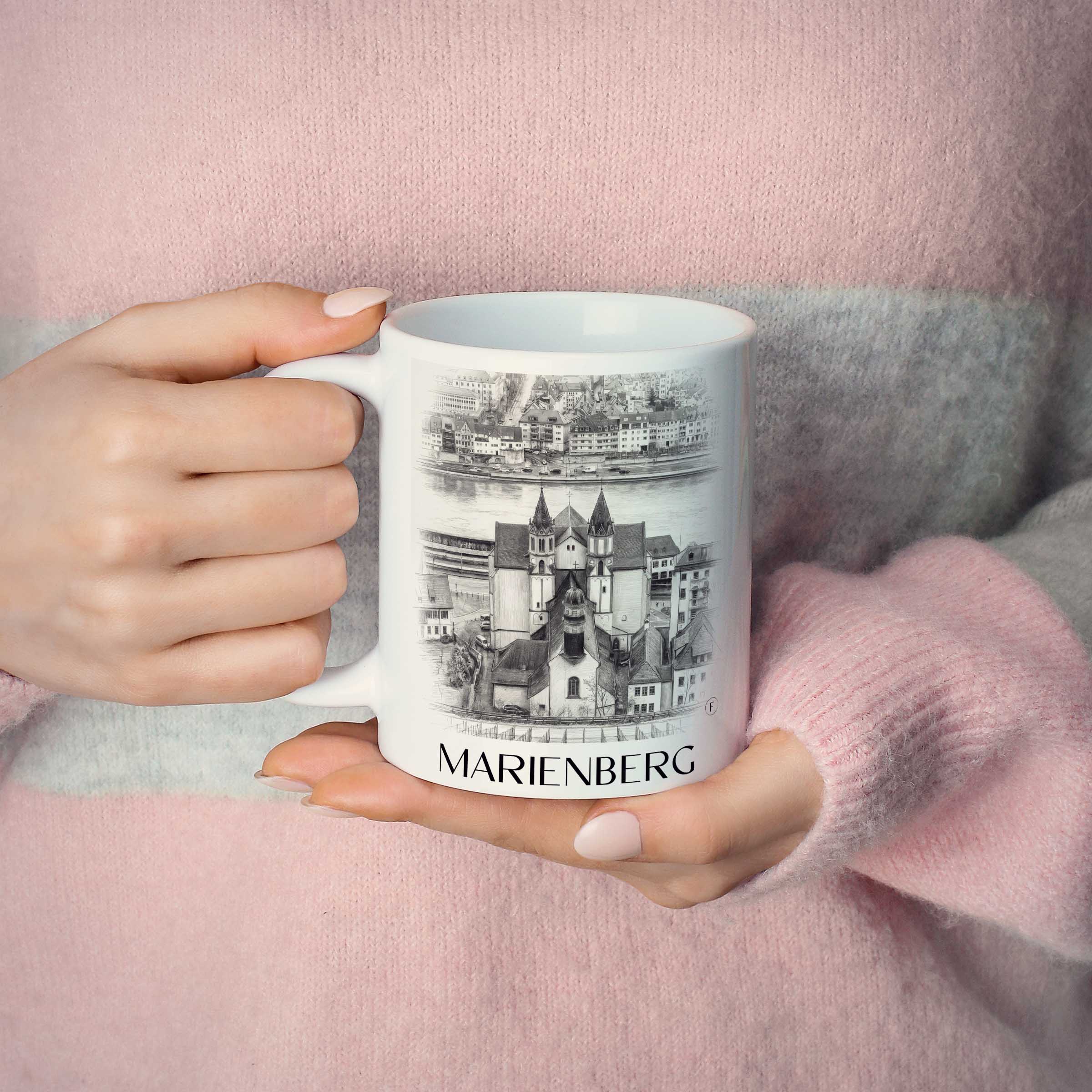 marienberg-würzburg-deutschland-kaffeebecher-bleistift-zeichnung-drawing