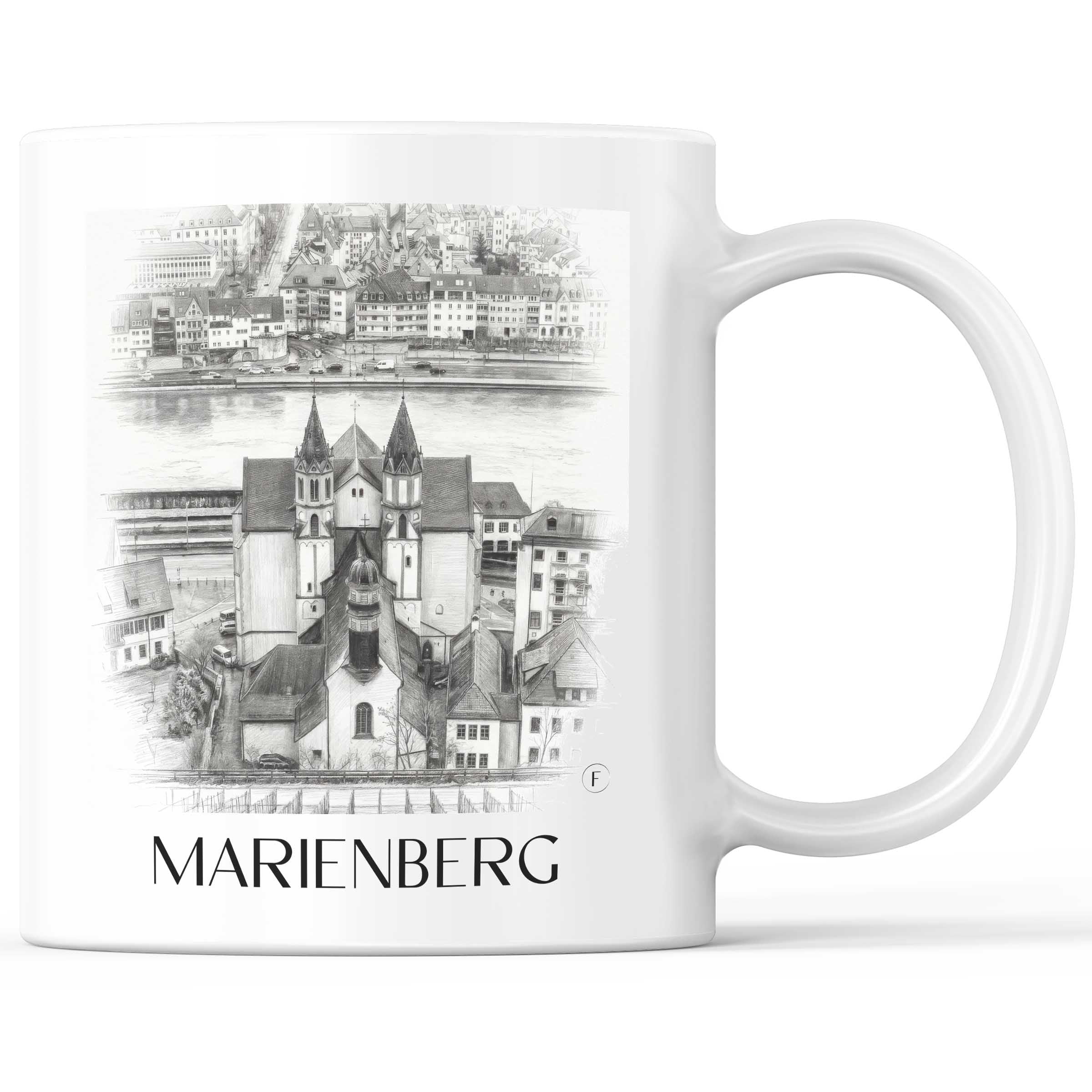 marienberg-würzburg-deutschland-kaffeebecher-bleistift-zeichnung-drawing