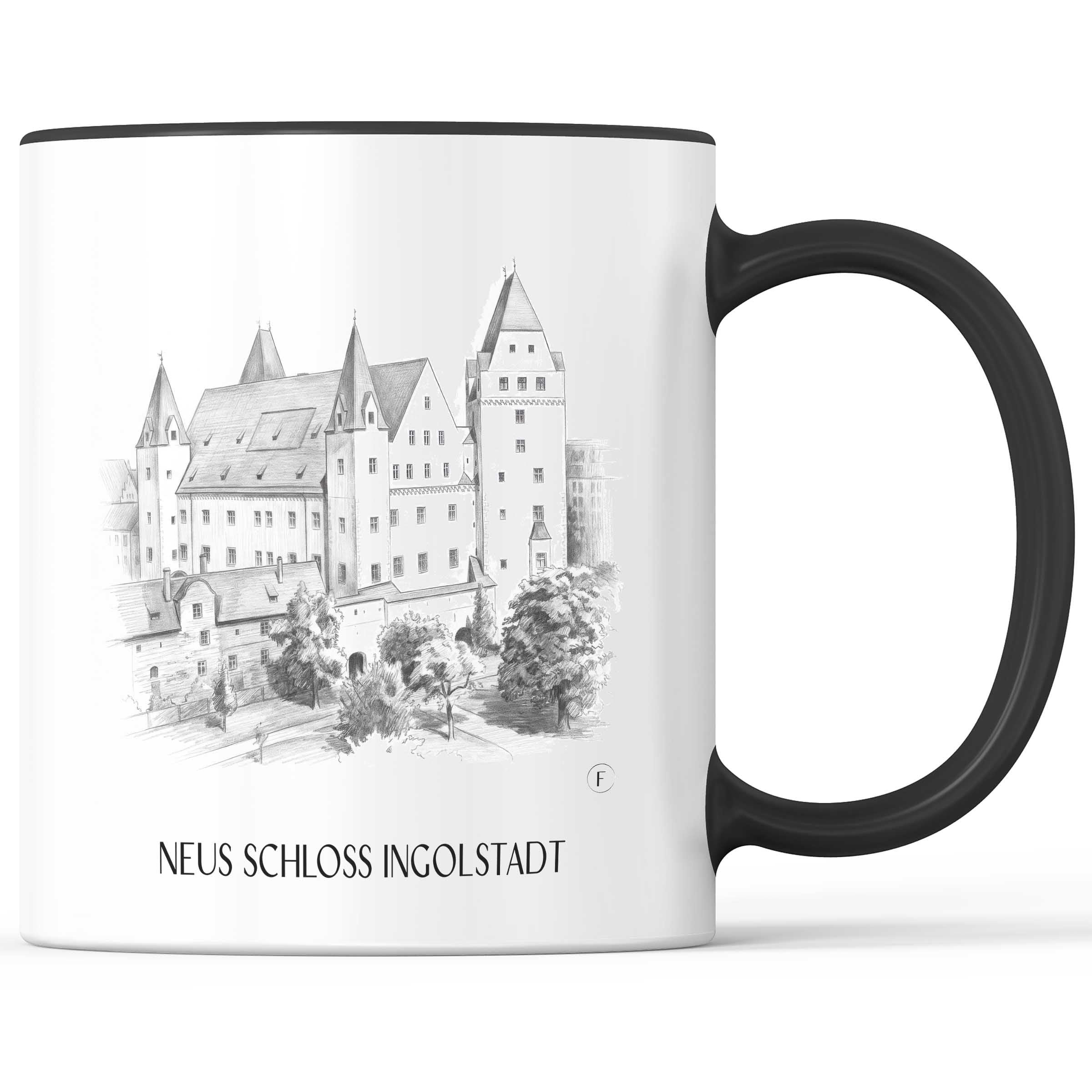 neues-schloss-ingolstadt-deutschland-kaffeebecher-bleistift-zeichnung-drawing