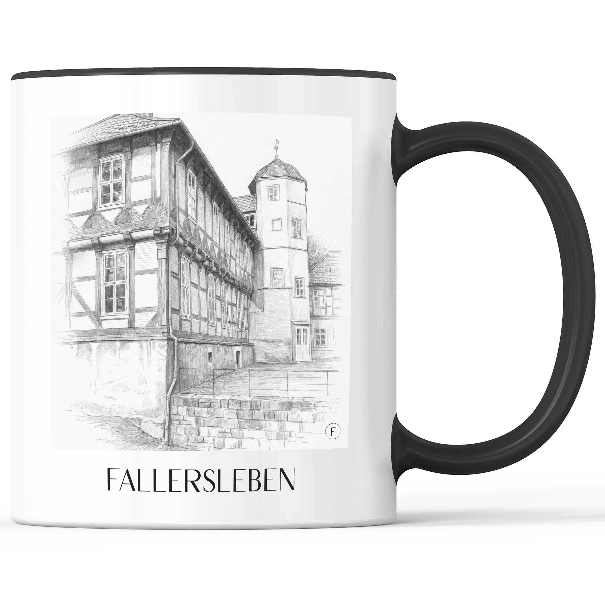 Fallersleben Kaffeebecher - Wolfsburg - Deutschland Becher - Kaffeetasse im Zeichnung Stil