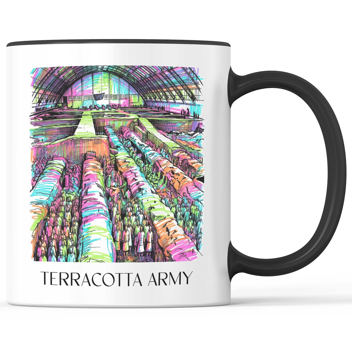 terrakotta Armee - China Becher - Kaffeetasse im Tag Graffiti Stil - favplace