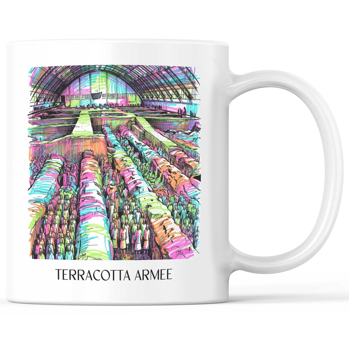 terrakotta Armee - China Becher - Kaffeetasse im Tag Graffiti Stil - favplace