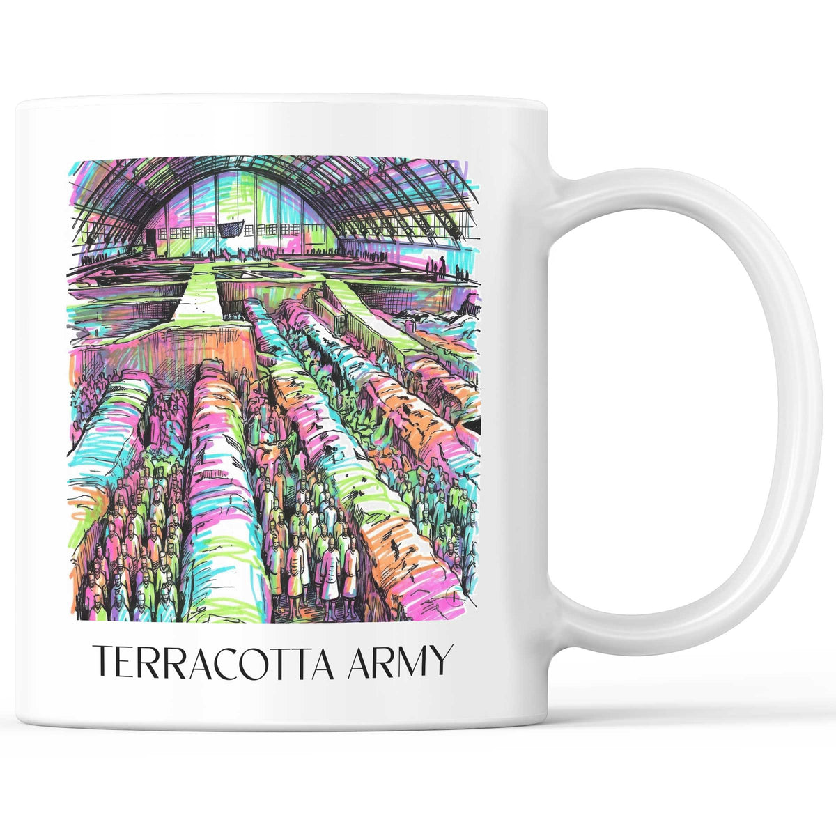 terrakotta Armee - China Becher - Kaffeetasse im Tag Graffiti Stil - favplace