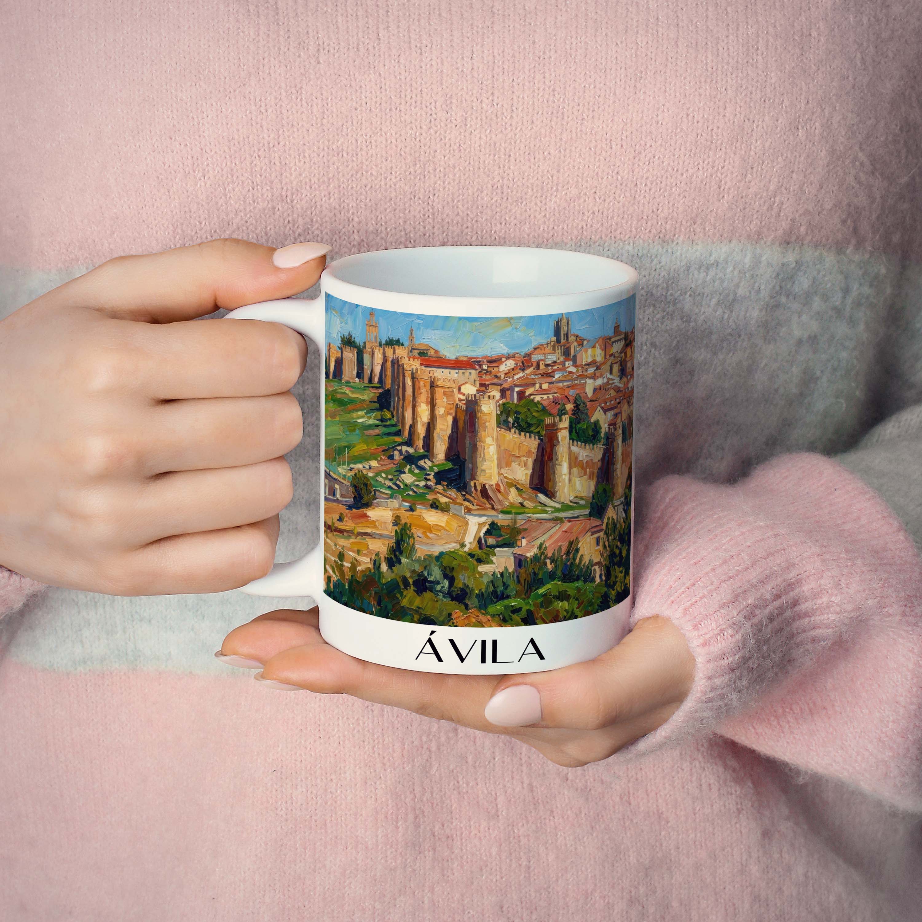 ávila-spanien-spanien-kaffeebecher-oil-painting-oelgemaelde