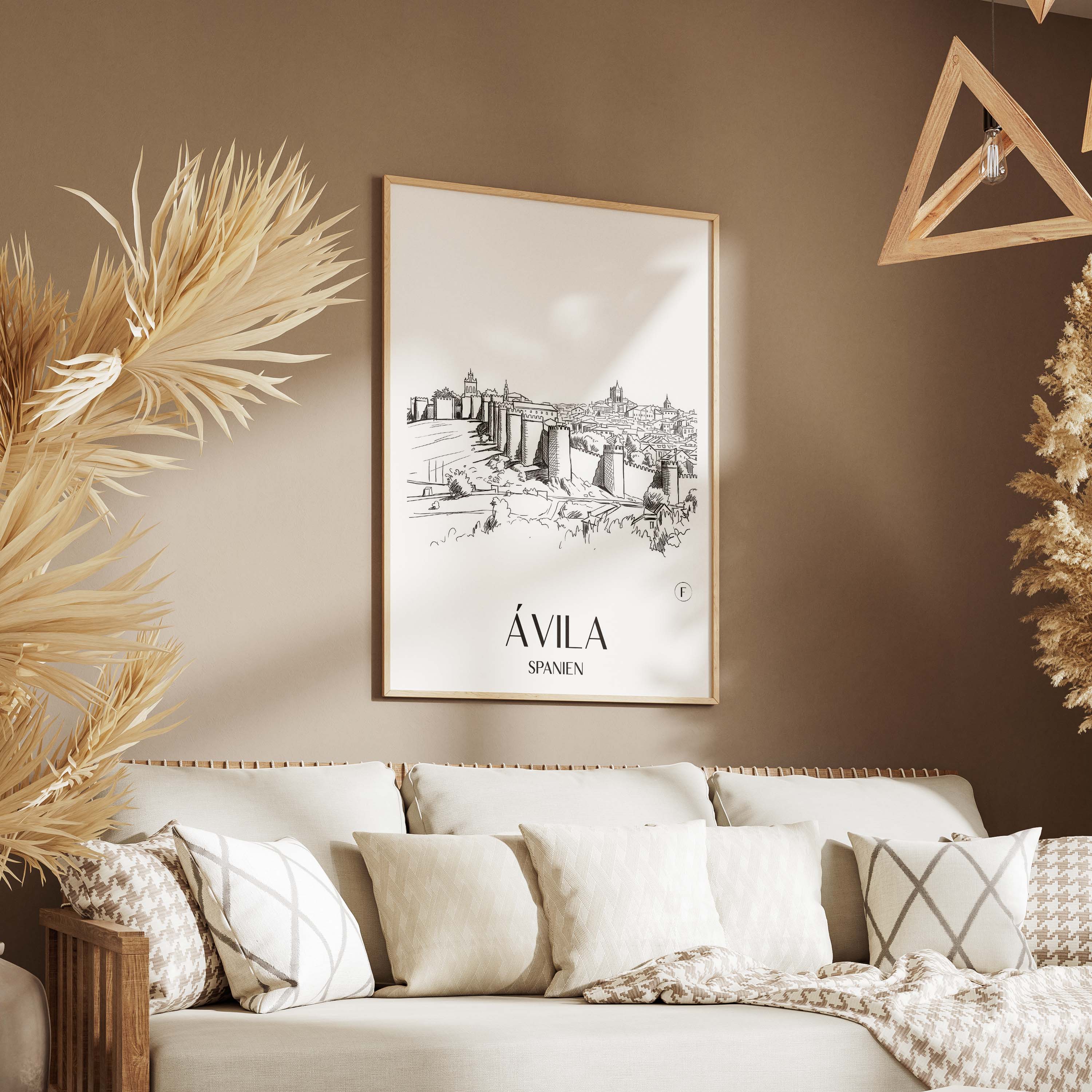 ávila-spanien-spanien-poster-skizze