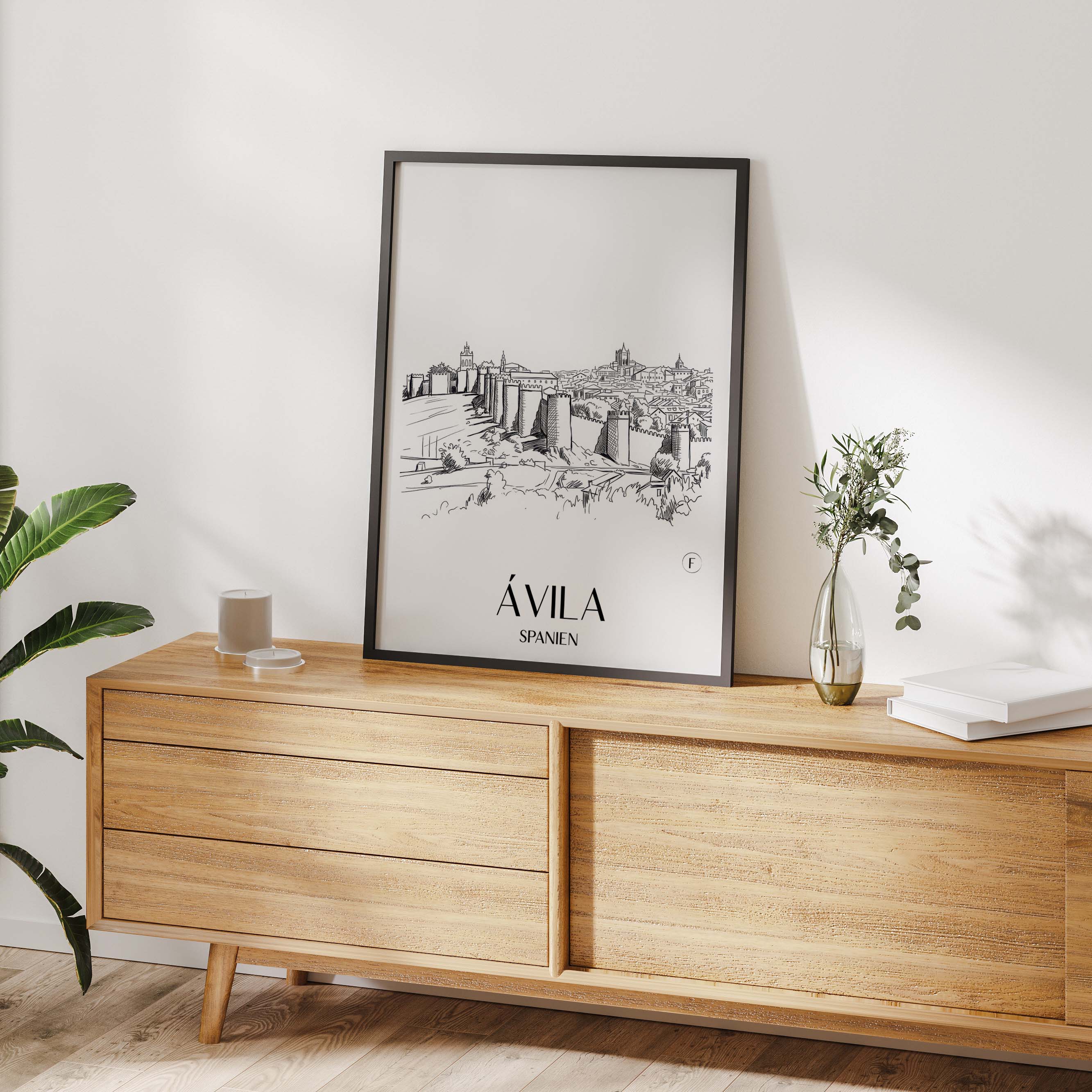 ávila-spanien-spanien-poster-skizze
