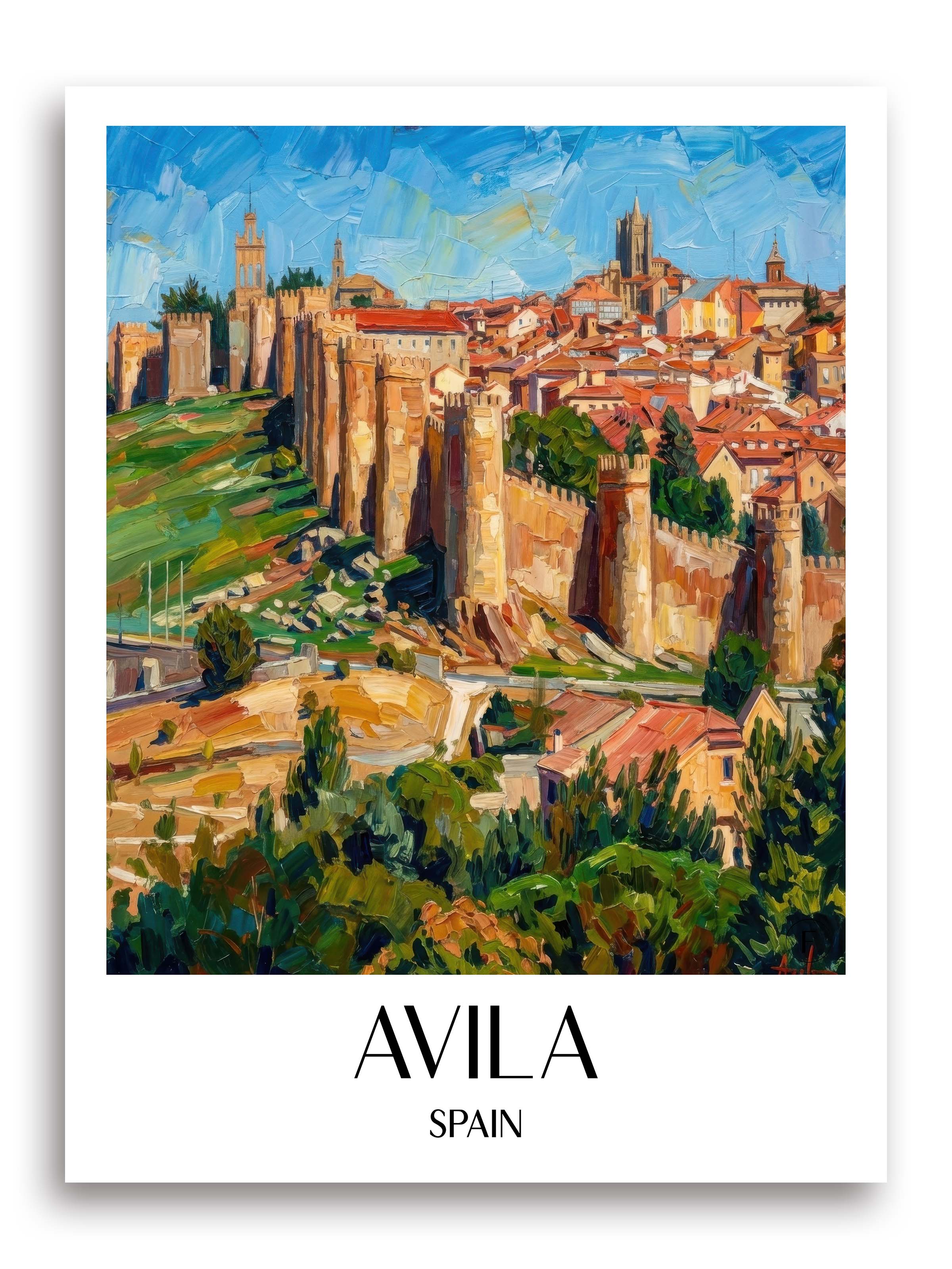 Ávila Poster - Spanien - Spanien Kunstdruck - Ölgemälde von A4 bis A1 - favplace