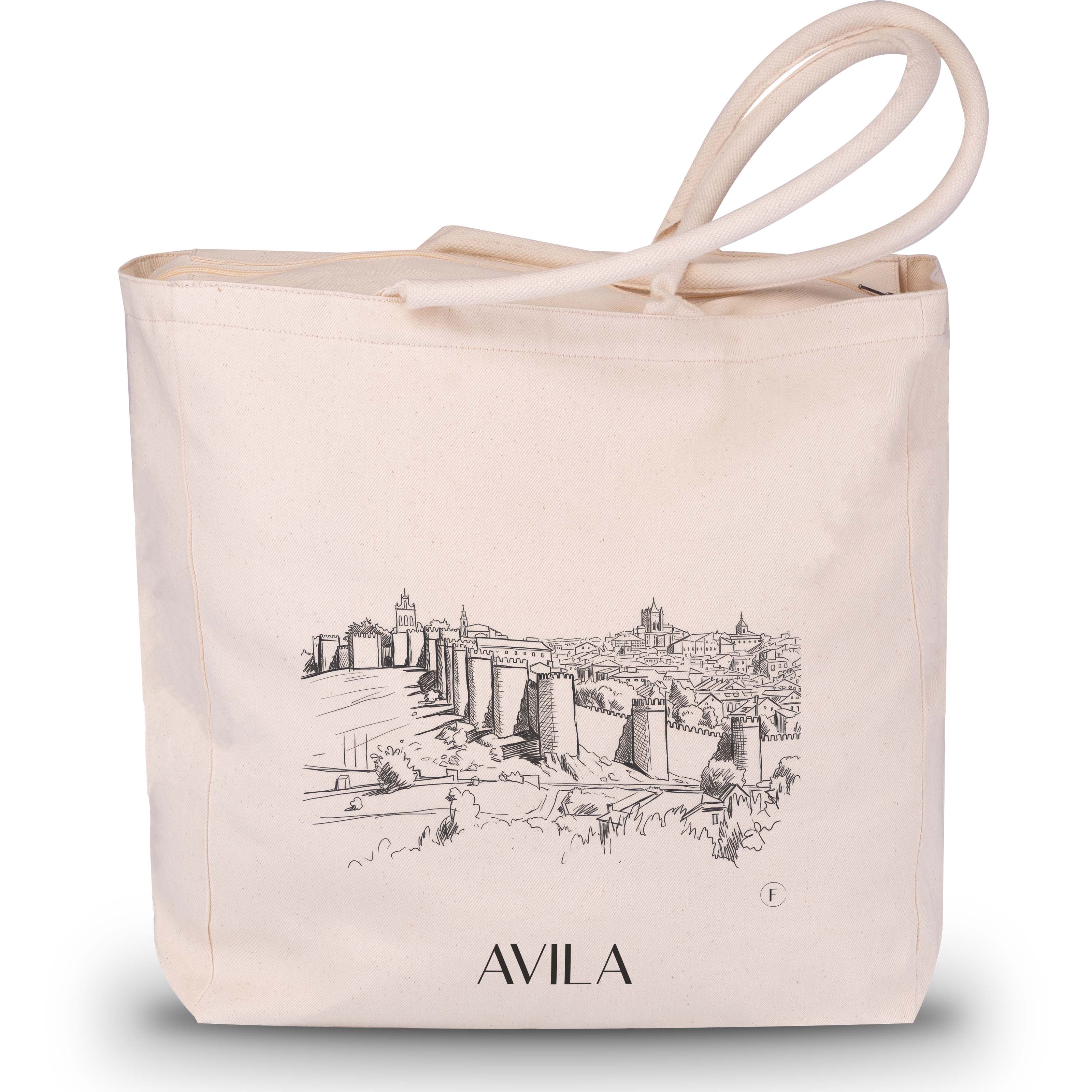 Ávila Shopping Tasche - Spanien - Spanien Tote Bag - Einkaufstasche im Skizze Stil - favplace