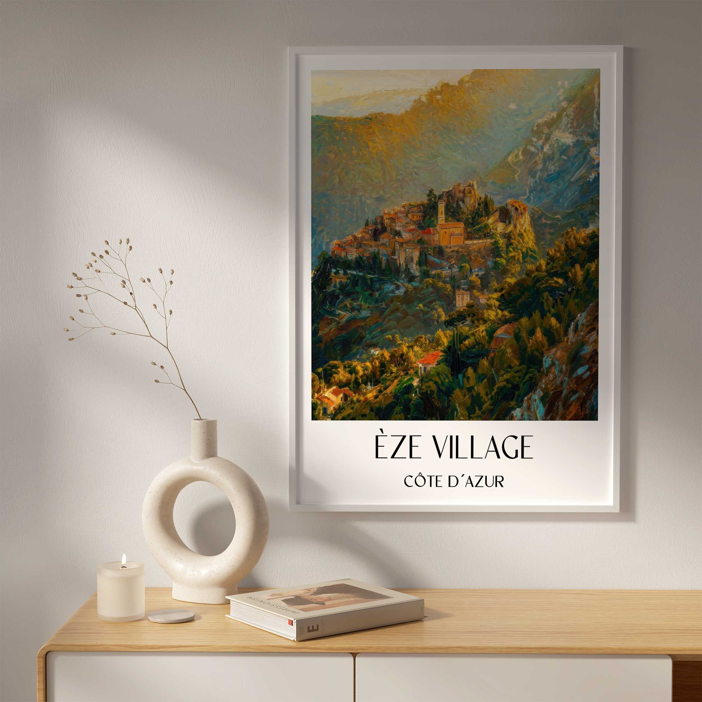 èze-village-côte-d´azur-frankreich-poster-oil-painting-oelgemaelde