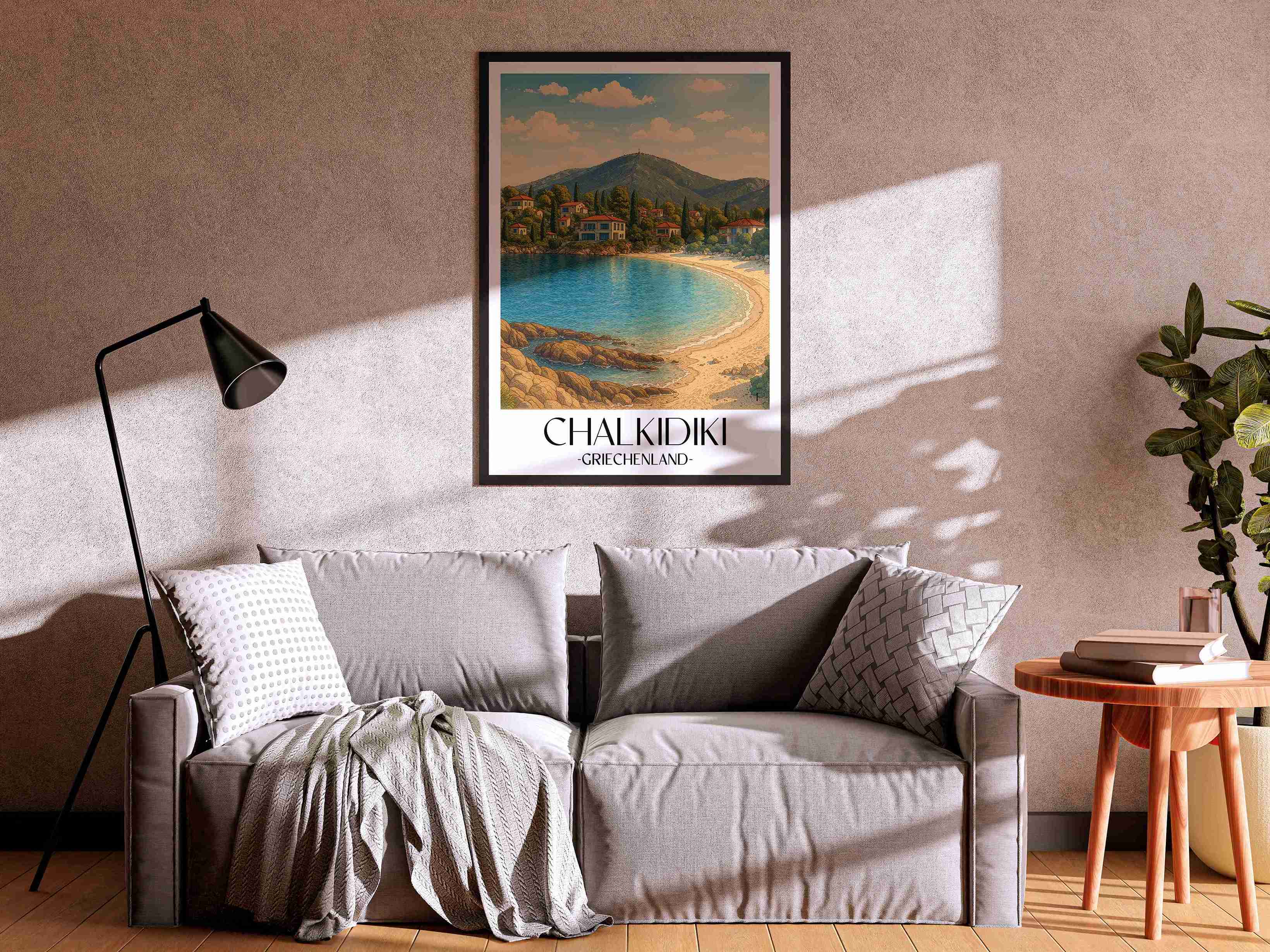 chalkidiki-griechenland-poster-aquarell