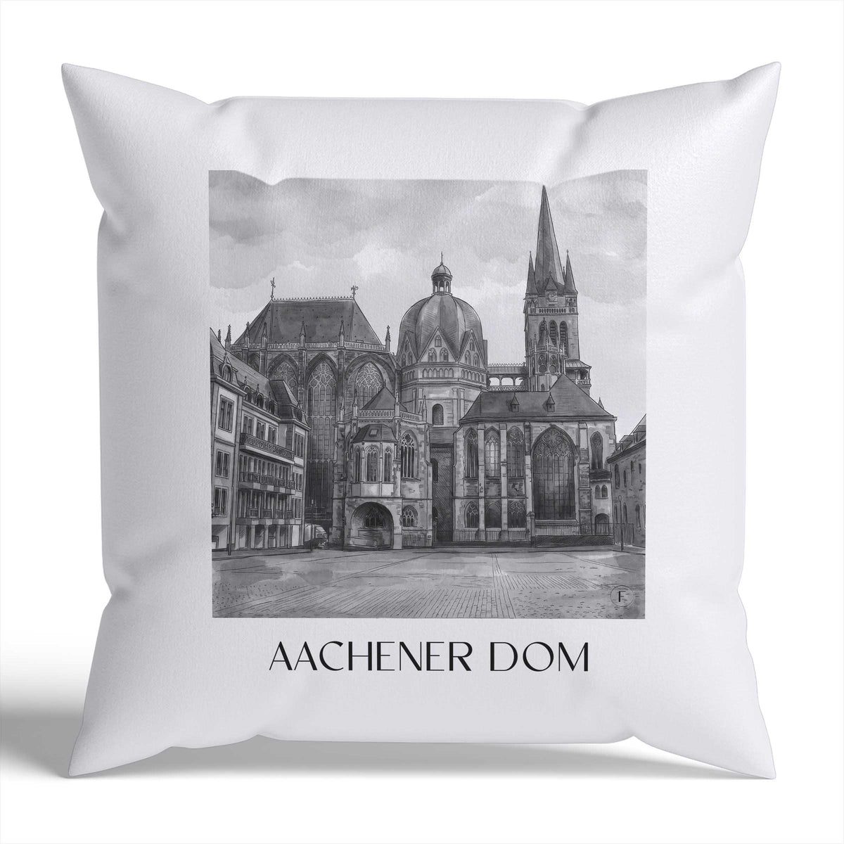 aachener-dom-rheinland-deutschland-kissenbezug-aquarell-schwarz-weiss