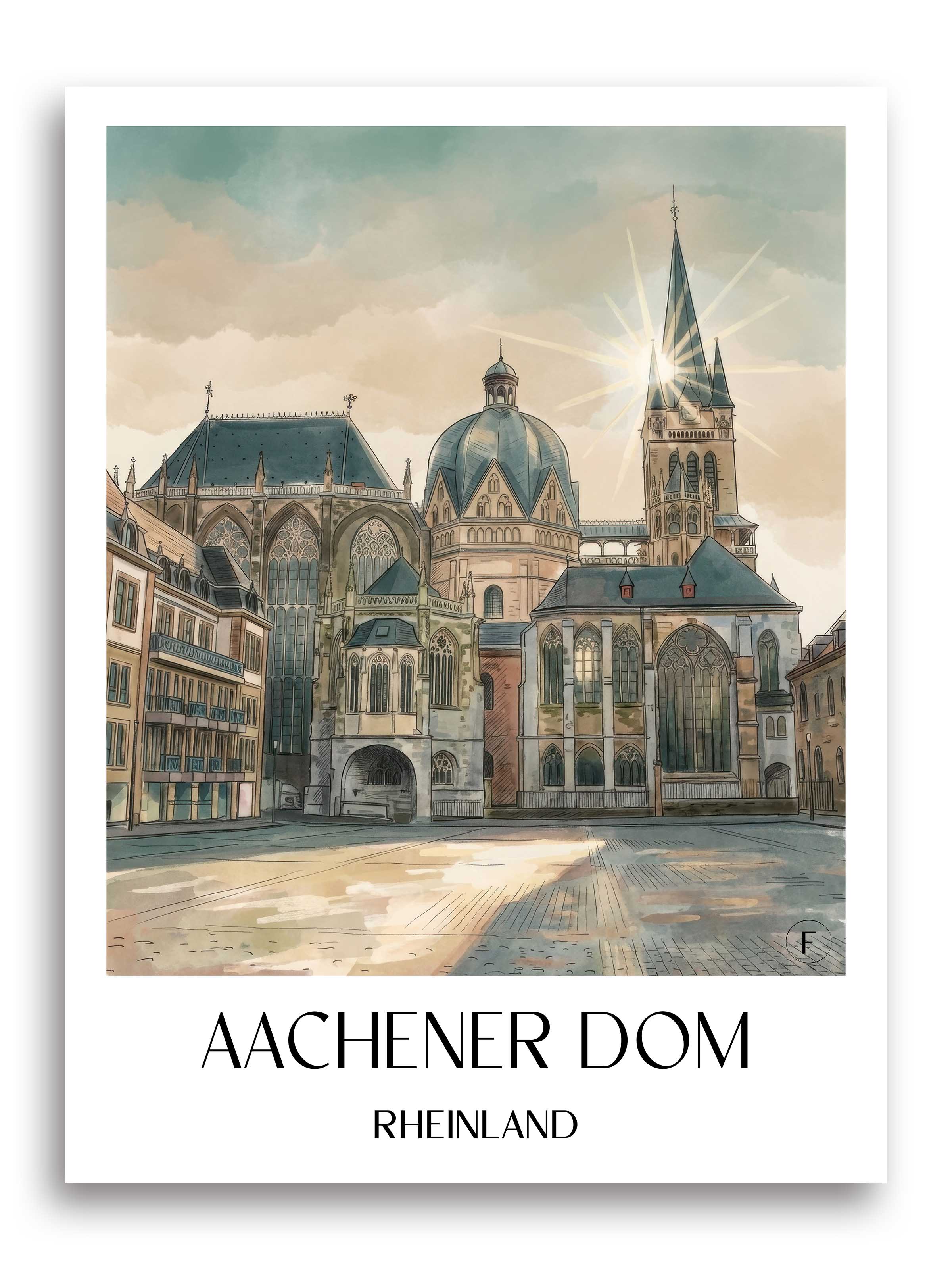 aachener-dom-rheinland-deutschland-poster-aquarell