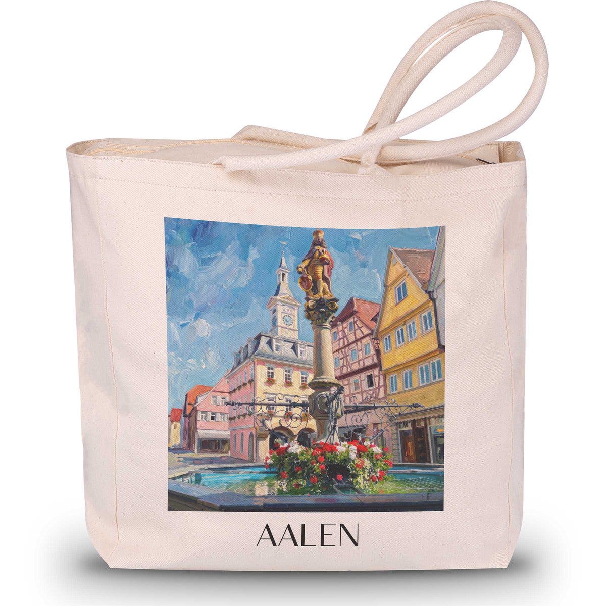 aalen-ostalb-deutschland-einkaufstasche-oil-painting-oelgemaelde
