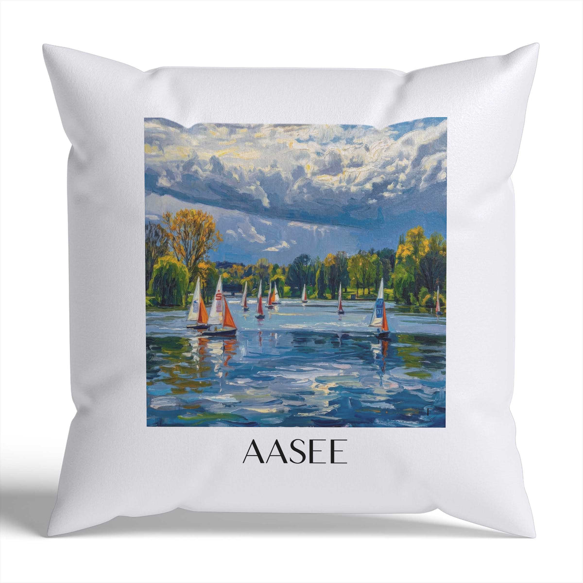 aasee-münster-deutschland-kissenbezug-oil-painting-oelgemaelde