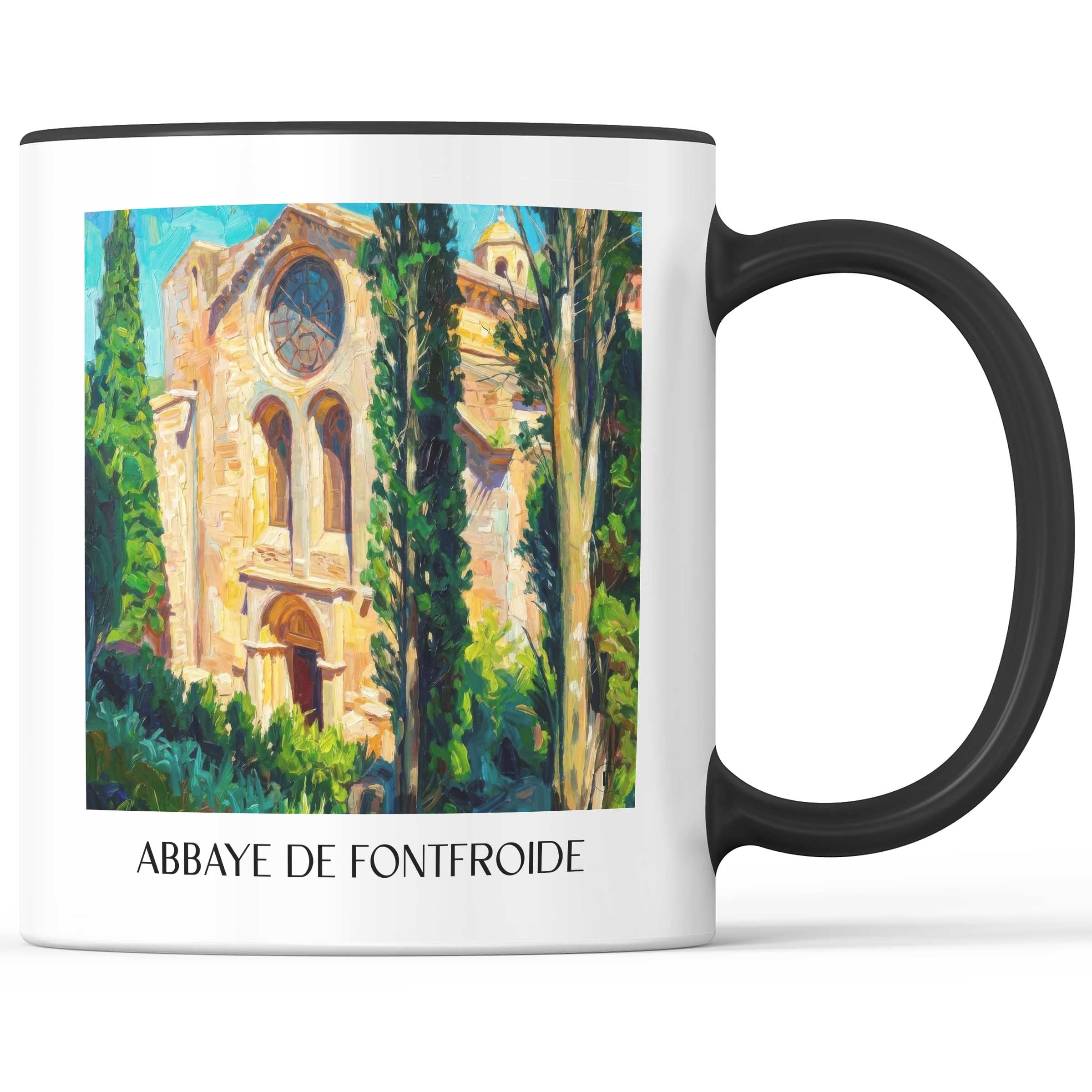abbaye-de-fontfroide-corbières-frankreich-kaffeebecher-oil-painting-oelgemaelde