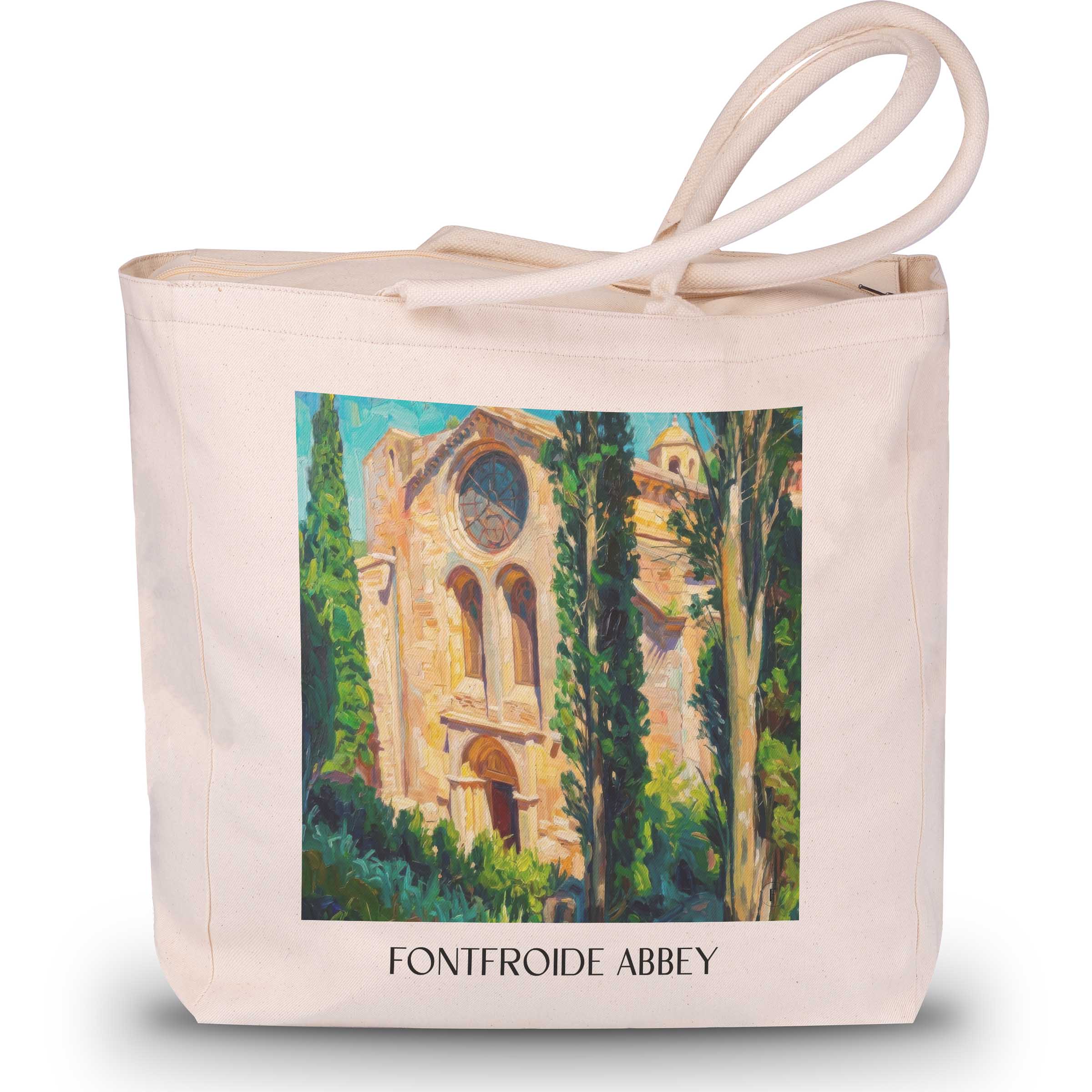 Abbaye de Fontfroide Shopping Tasche - Corbières - Frankreich Tote Bag - Einkaufstasche im Ölgemälde Stil - favplace