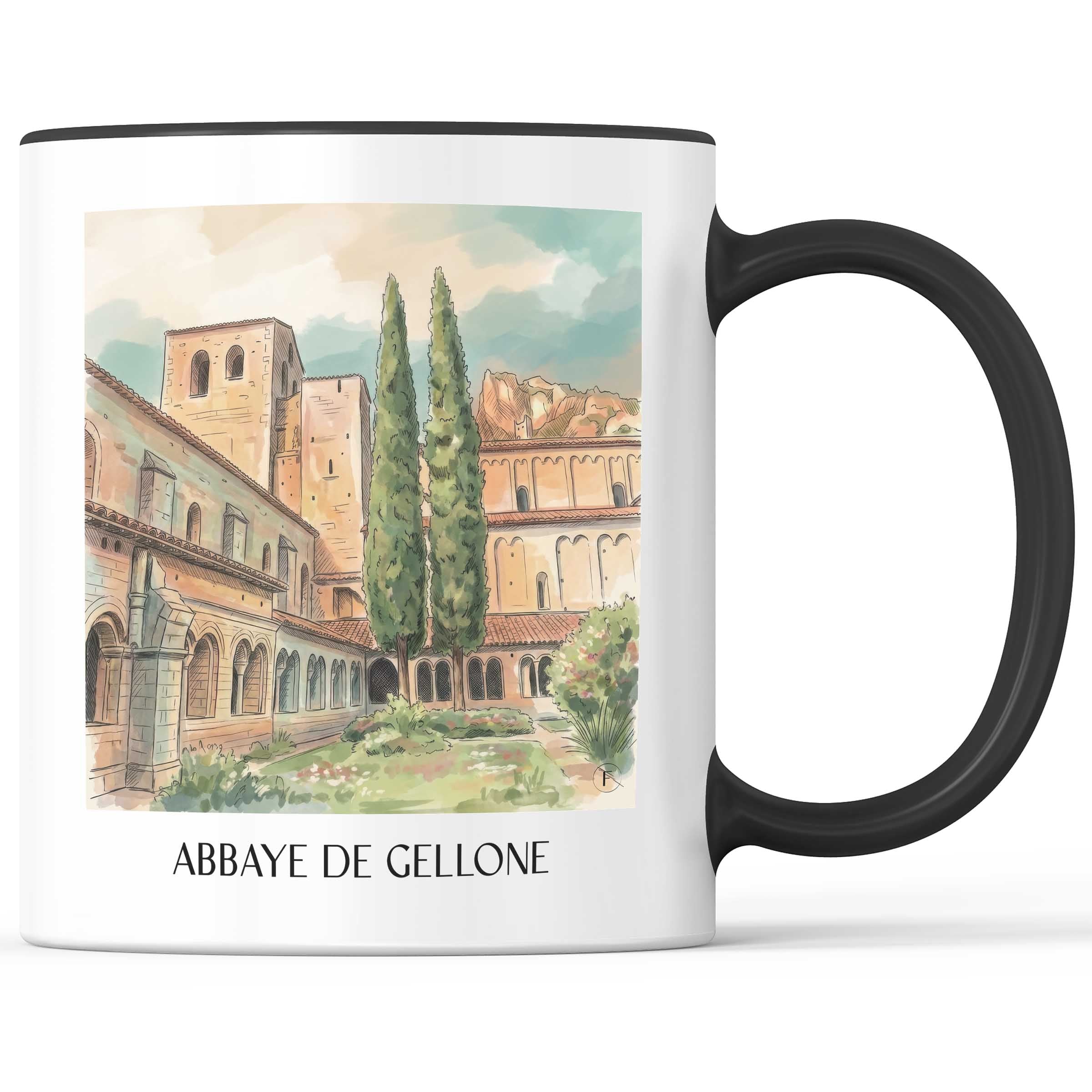 abbaye-de-gellone-saint-guilhem-le-désert-frankreich-kaffeebecher-aquarell