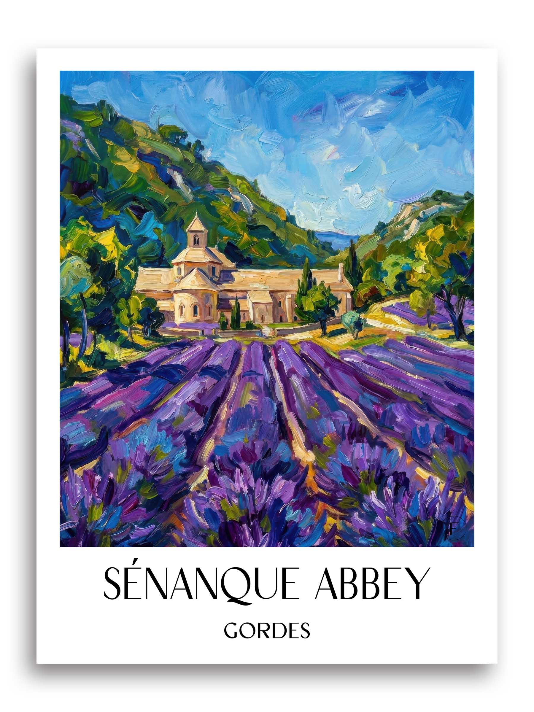 Abbaye de Sénanque Poster - Gordes - Frankreich Kunstdruck - Ölgemälde von A4 bis A1 - favplace