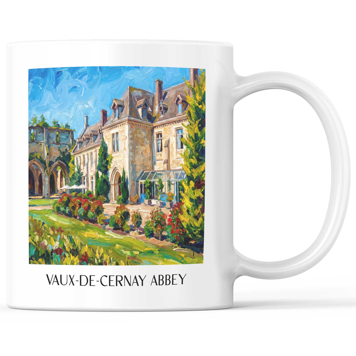Abbaye des Vaux-de-Cernay Kaffeebecher - Cernay-la-Ville - Frankreich Becher - Kaffeetasse im Ölgemälde Stil - favplace