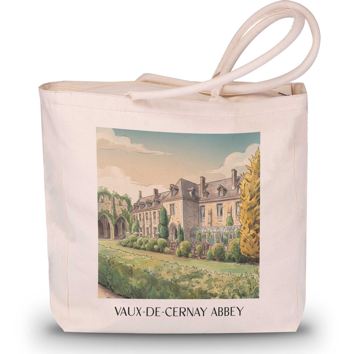 Abbaye des Vaux-de-Cernay Shopping Tasche - Cernay-la-Ville - Frankreich Tote Bag - Einkaufstasche im Aquarell Stil - favplace
