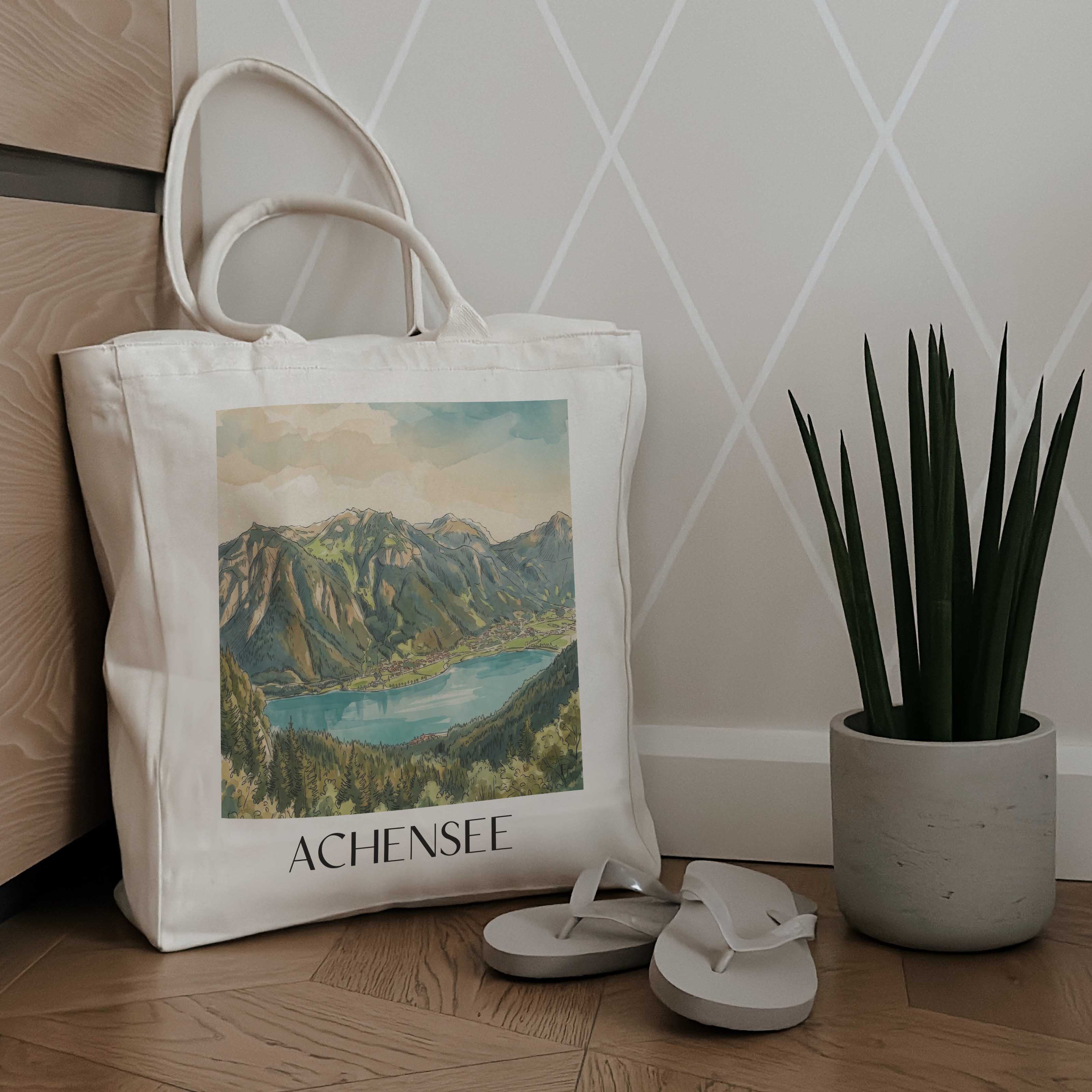 achensee--tirol-österreich-einkaufstasche-aquarell