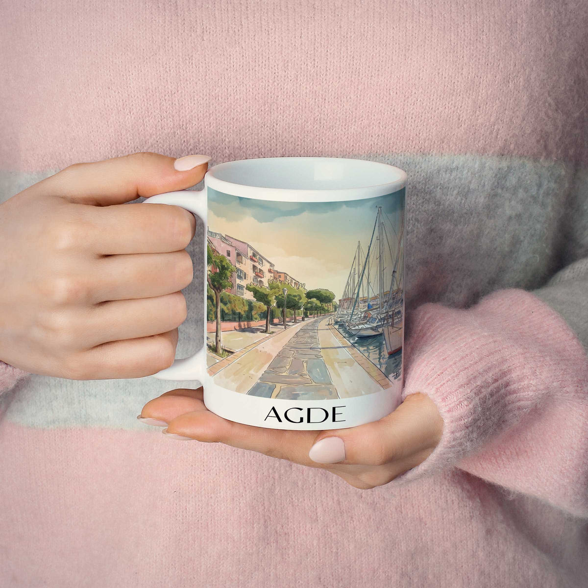 agde-okzitanien-frankreich-kaffeebecher-aquarell
