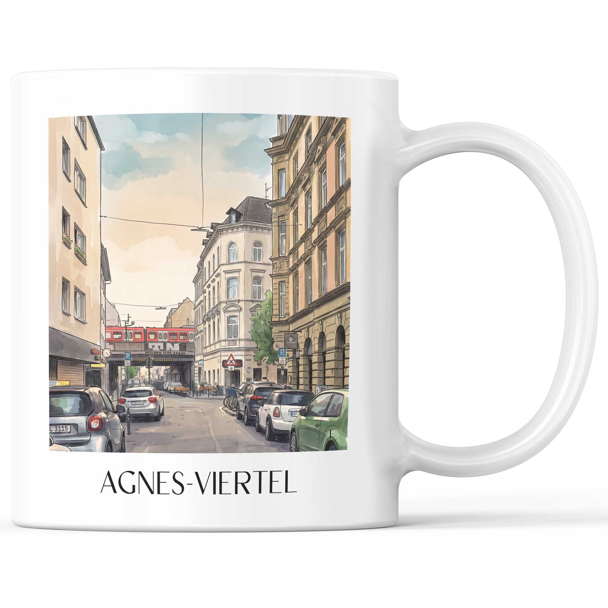 agnes-viertel-köln-deutschland-kaffeebecher-aquarell