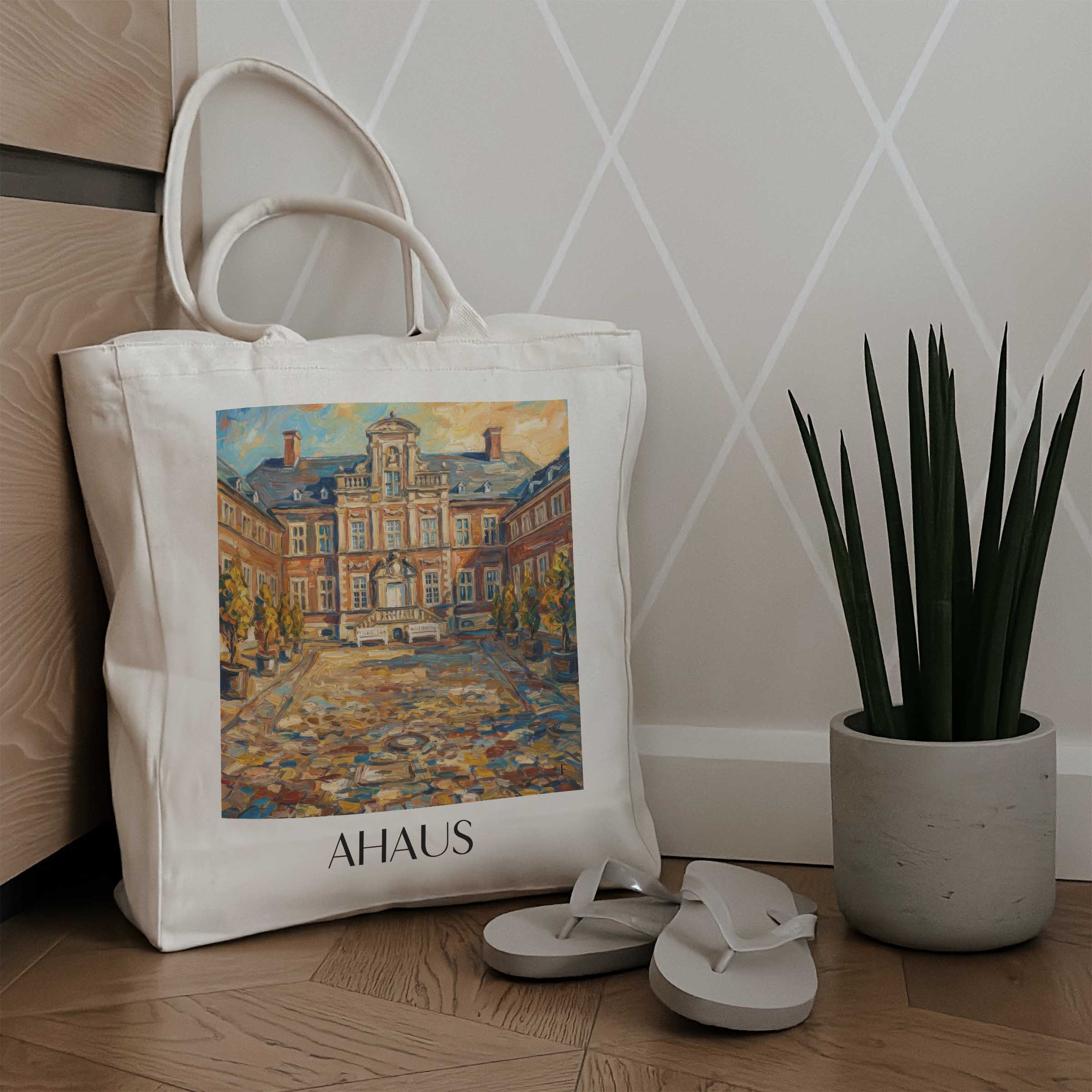 ahaus-münsterland-deutschland-einkaufstasche-oil-painting-oelgemaelde