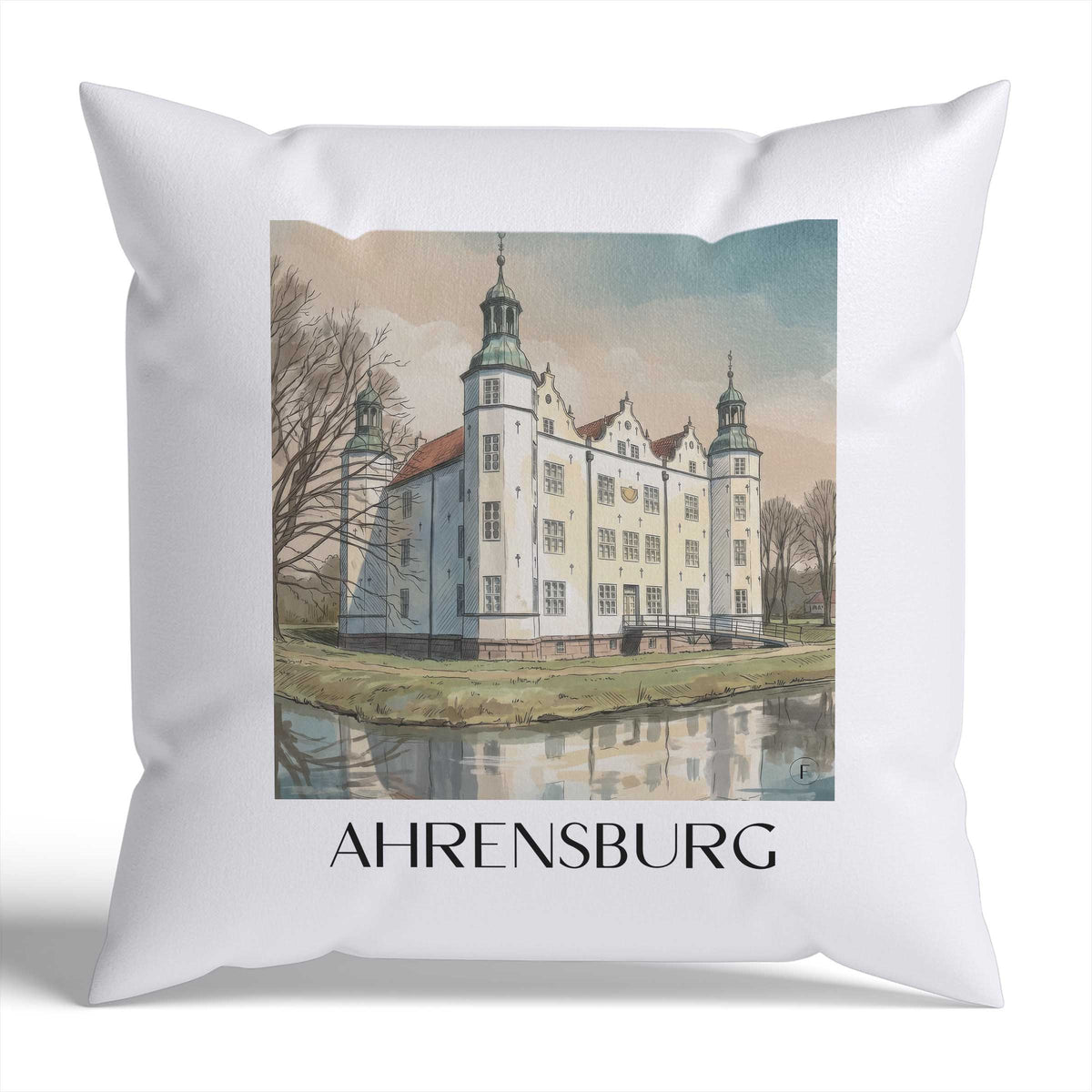 ahrensburg-schleswig-holstein-deutschland-kissenbezug-aquarell