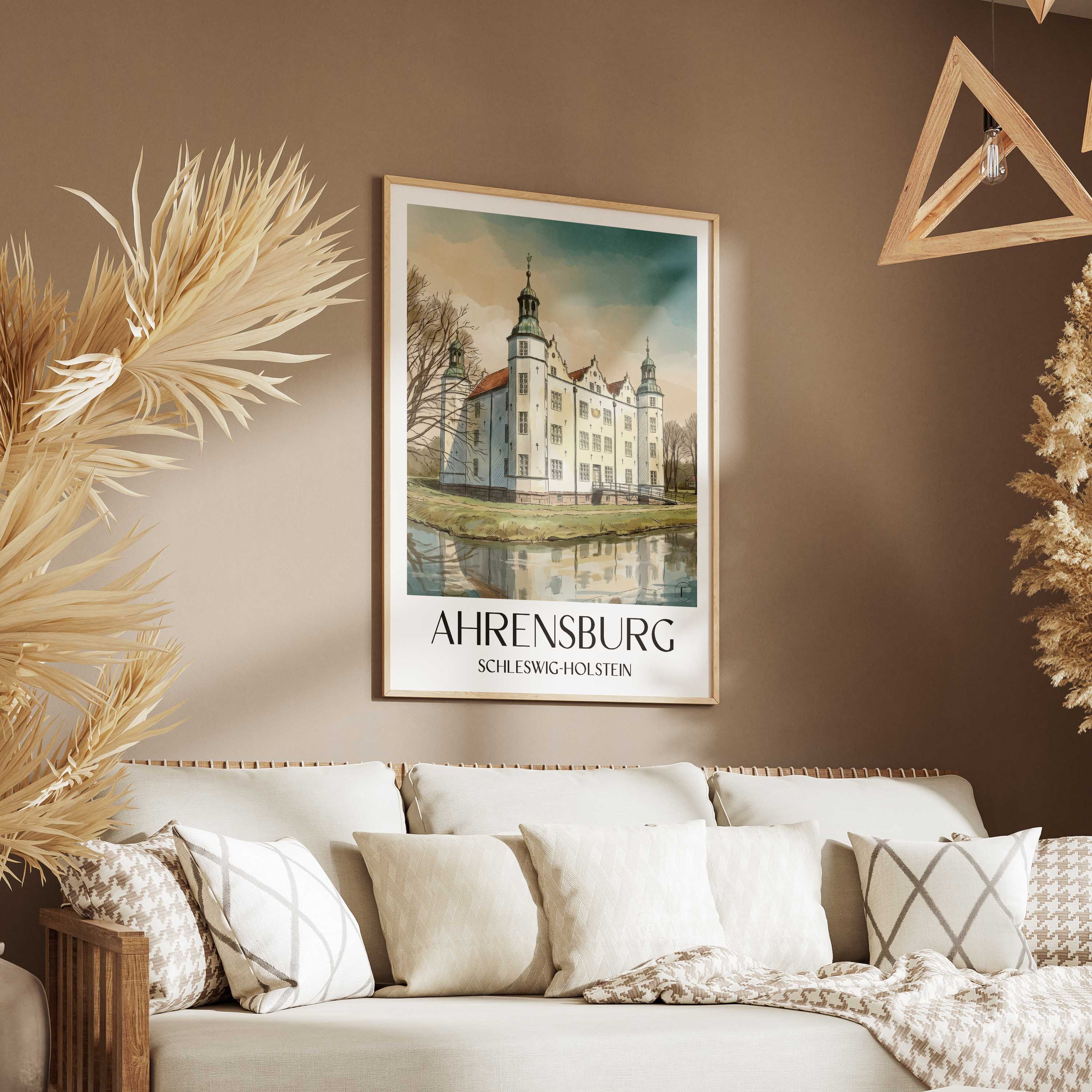 ahrensburg-schleswig-holstein-deutschland-poster-aquarell