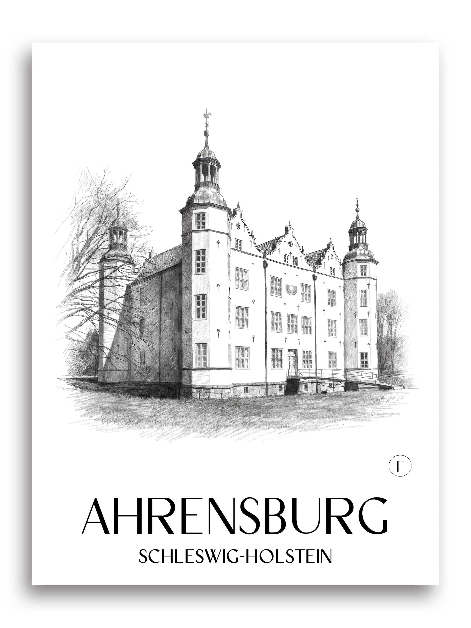 ahrensburg-schleswig-holstein-deutschland-poster-bleistift-zeichnung-drawing