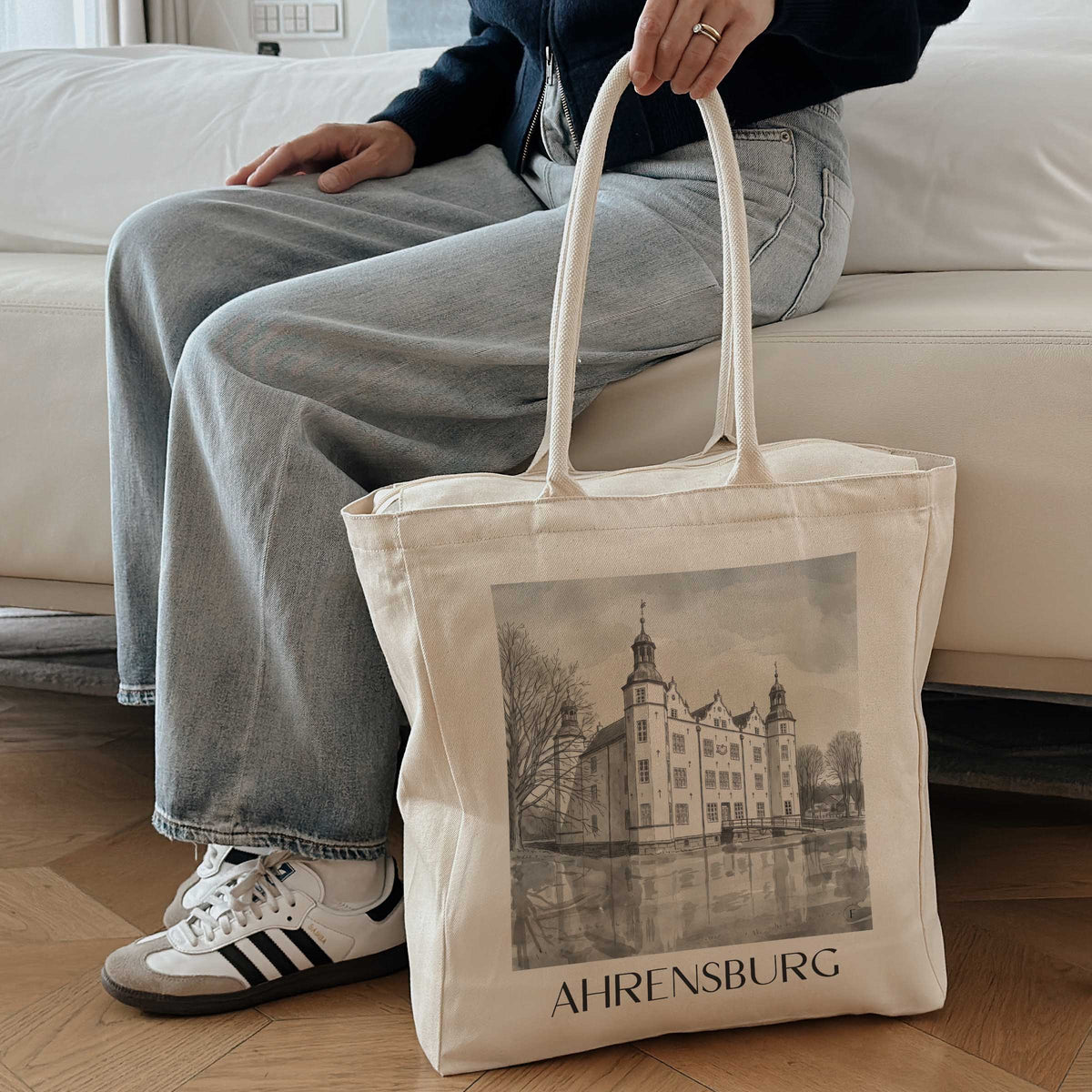 ahrensburg-schleswig-holstein-deutschland-einkaufstasche-aquarell-schwarz-weiss