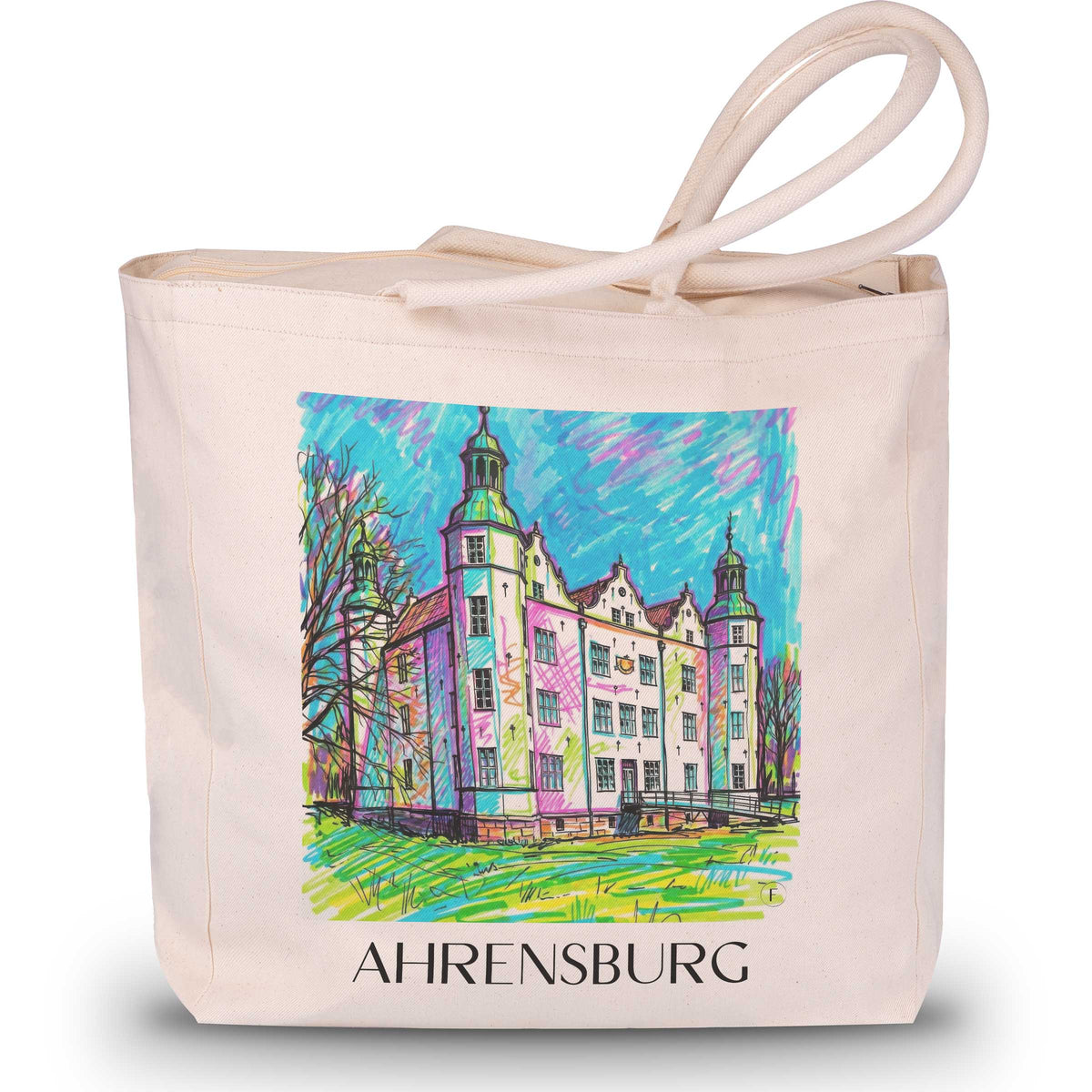 Ahrensburg Shopping Tasche - Schleswig-Holstein - Deutschland Tote Bag - Einkaufstasche im Tag Graffiti Stil - favplace