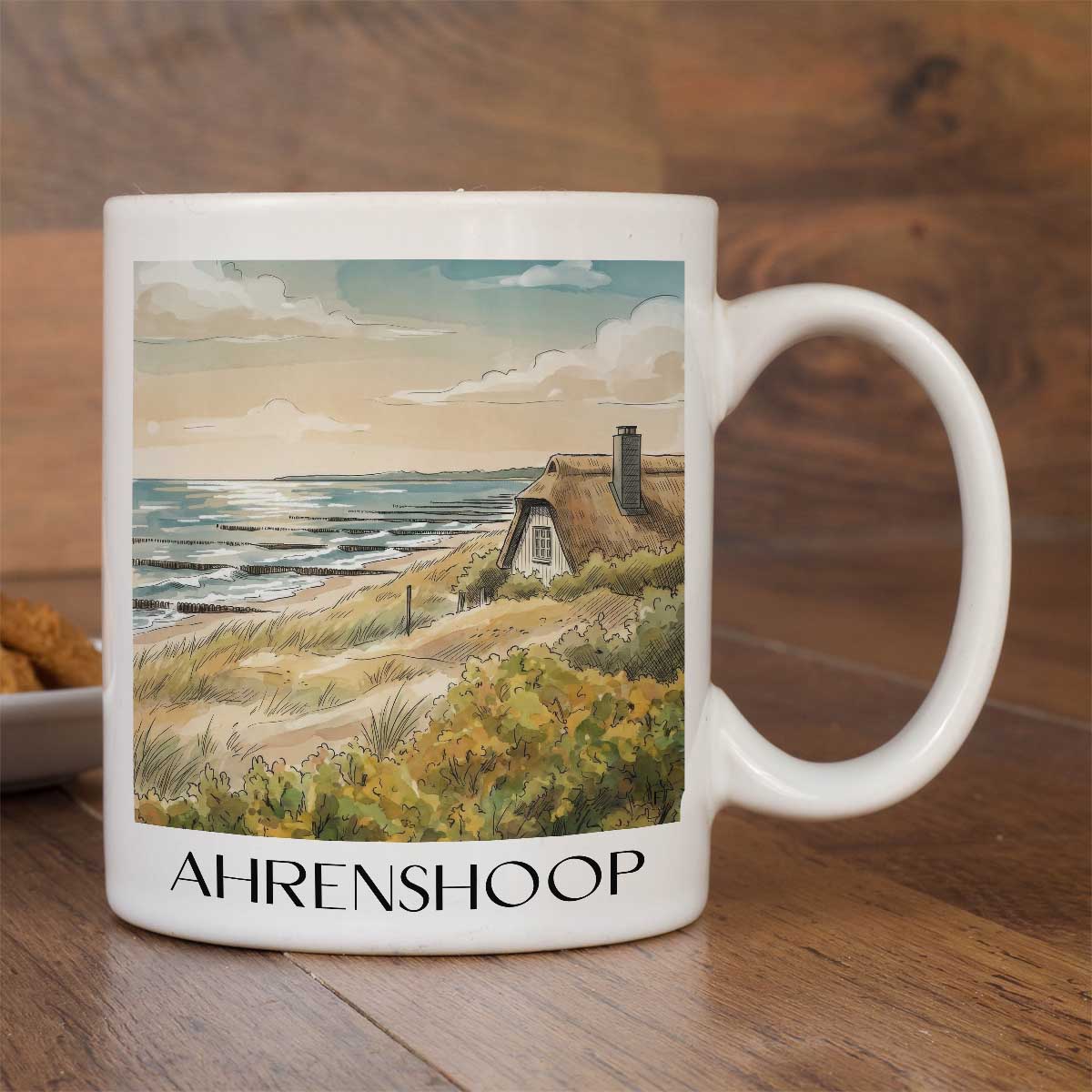 ahrenshoop-mecklenburg-vorpommern-deutschland-kaffeebecher-aquarell