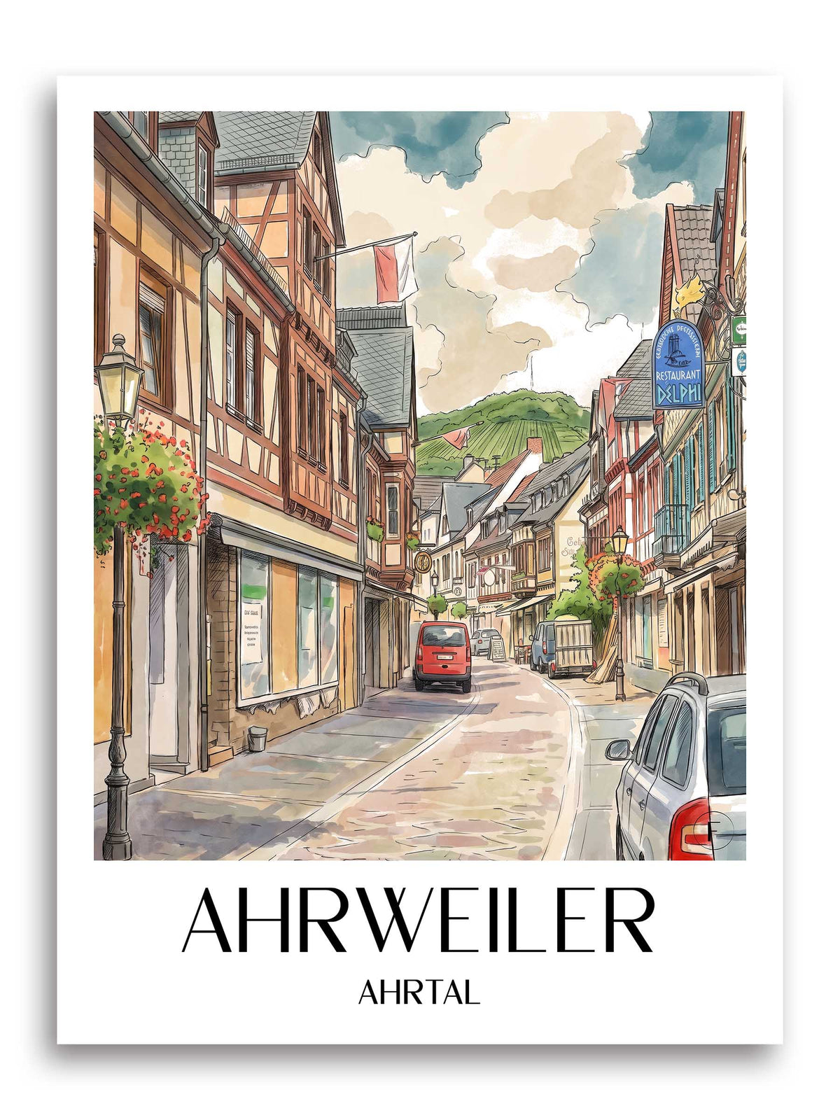 ahrweiler-ahrtal-deutschland-poster-aquarell
