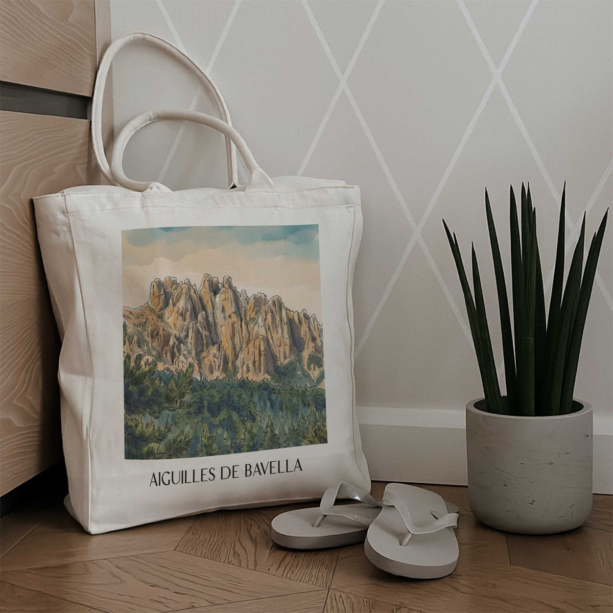 aiguilles-de-bavella-korsika-frankreich-einkaufstasche-aquarell
