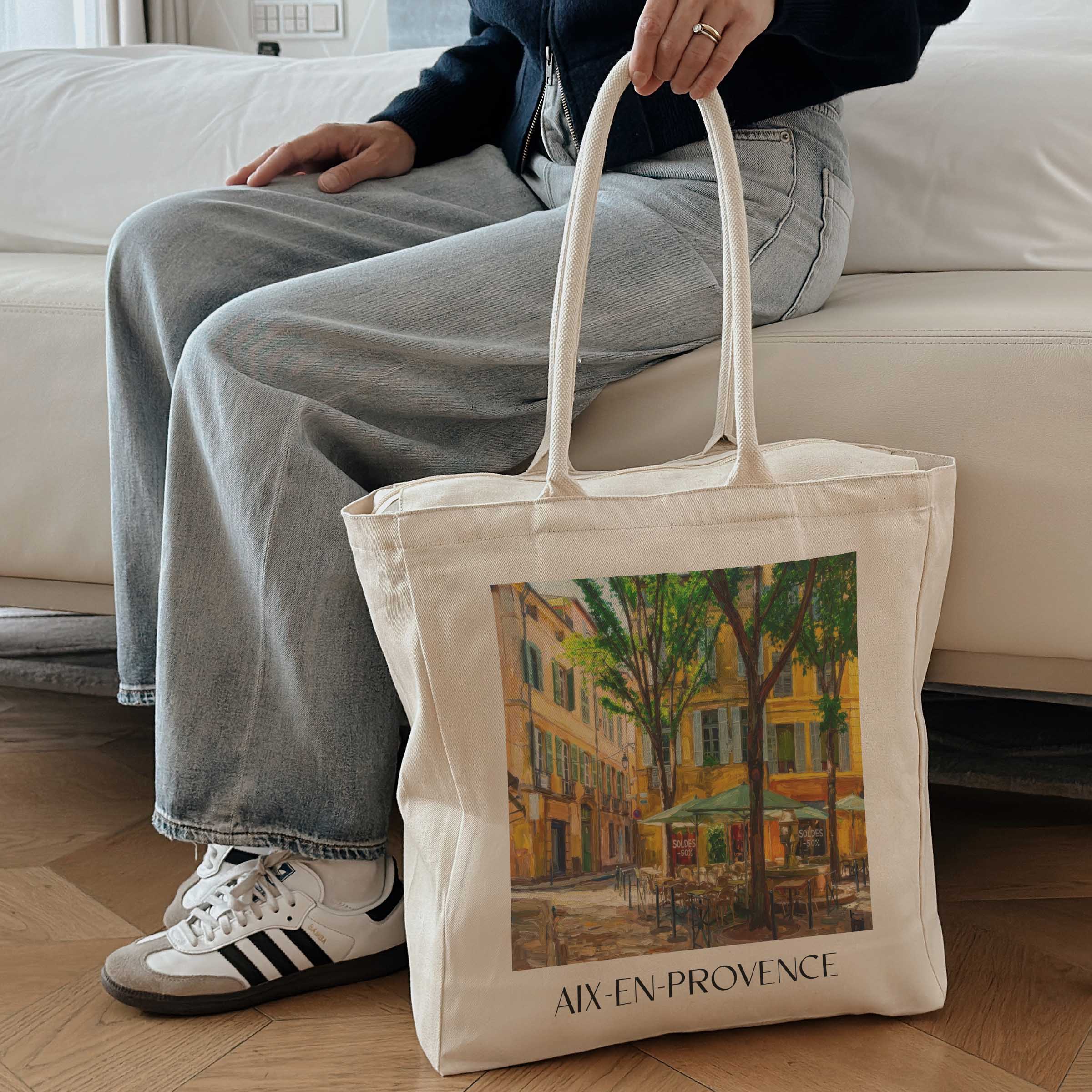 aix-en-provence-provence-frankreich-einkaufstasche-oil-painting-oelgemaelde