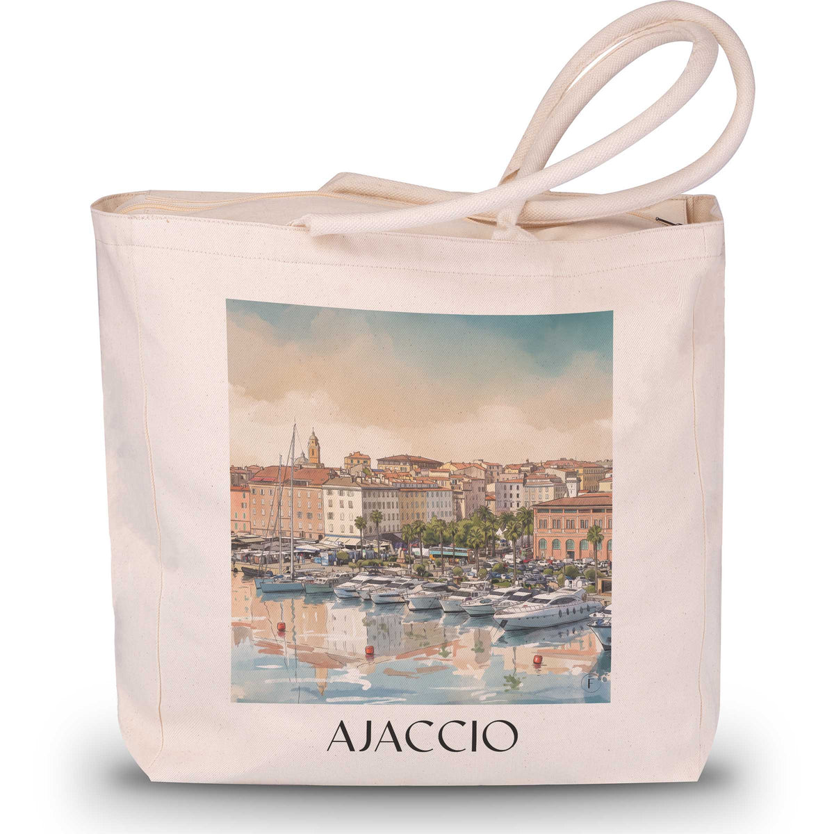 ajaccio-korsika-frankreich-einkaufstasche-aquarell