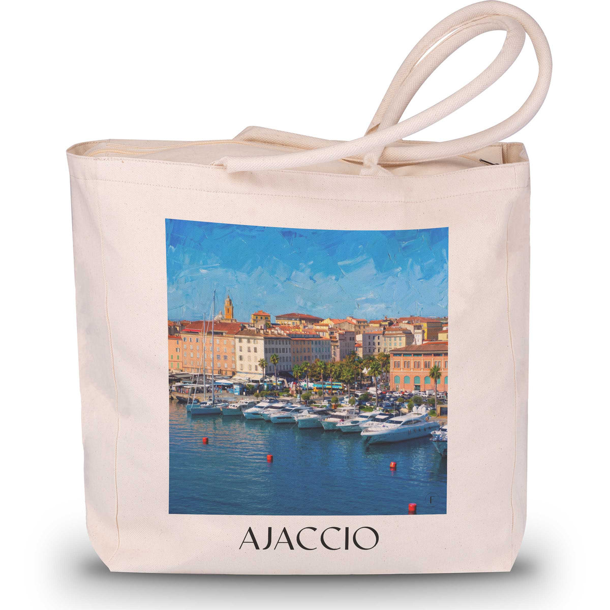 ajaccio-korsika-frankreich-einkaufstasche-oil-painting-oelgemaelde